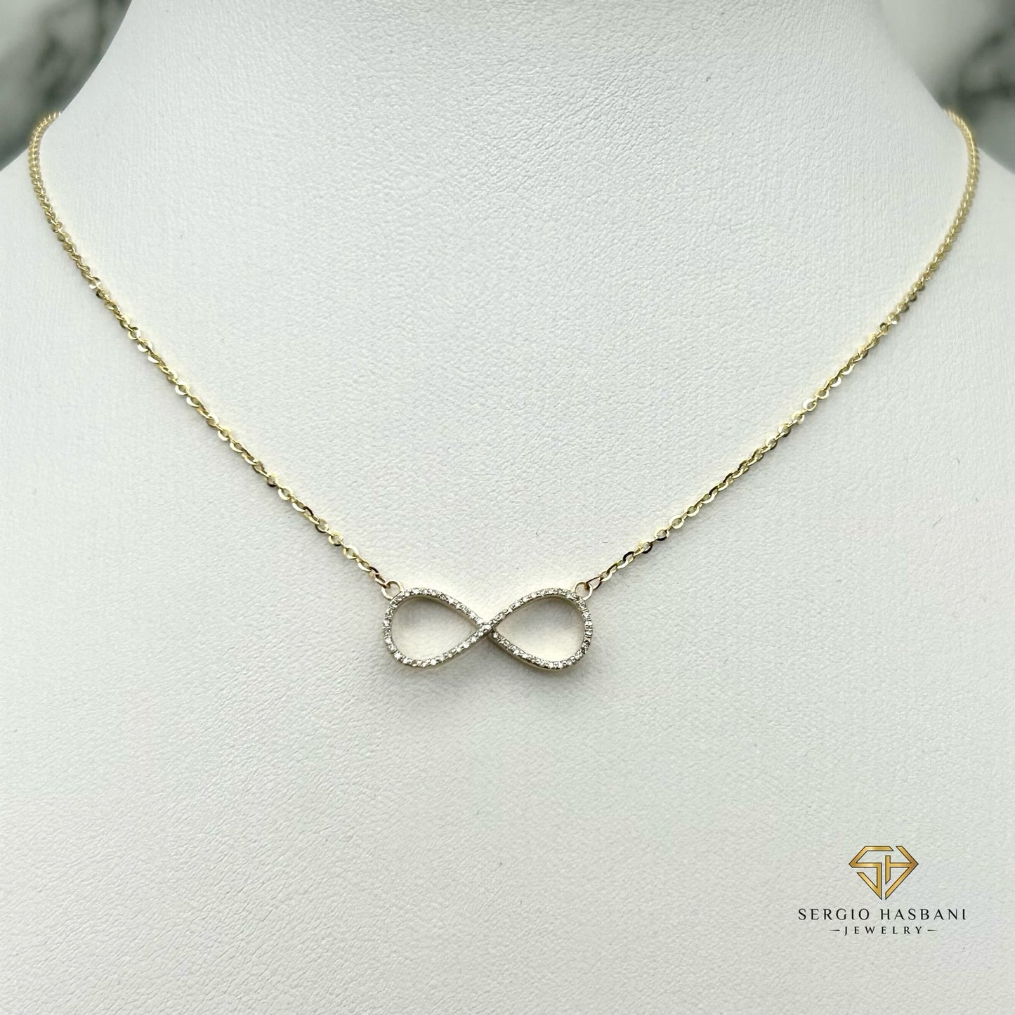 10K INFINITY Diamond Necklace