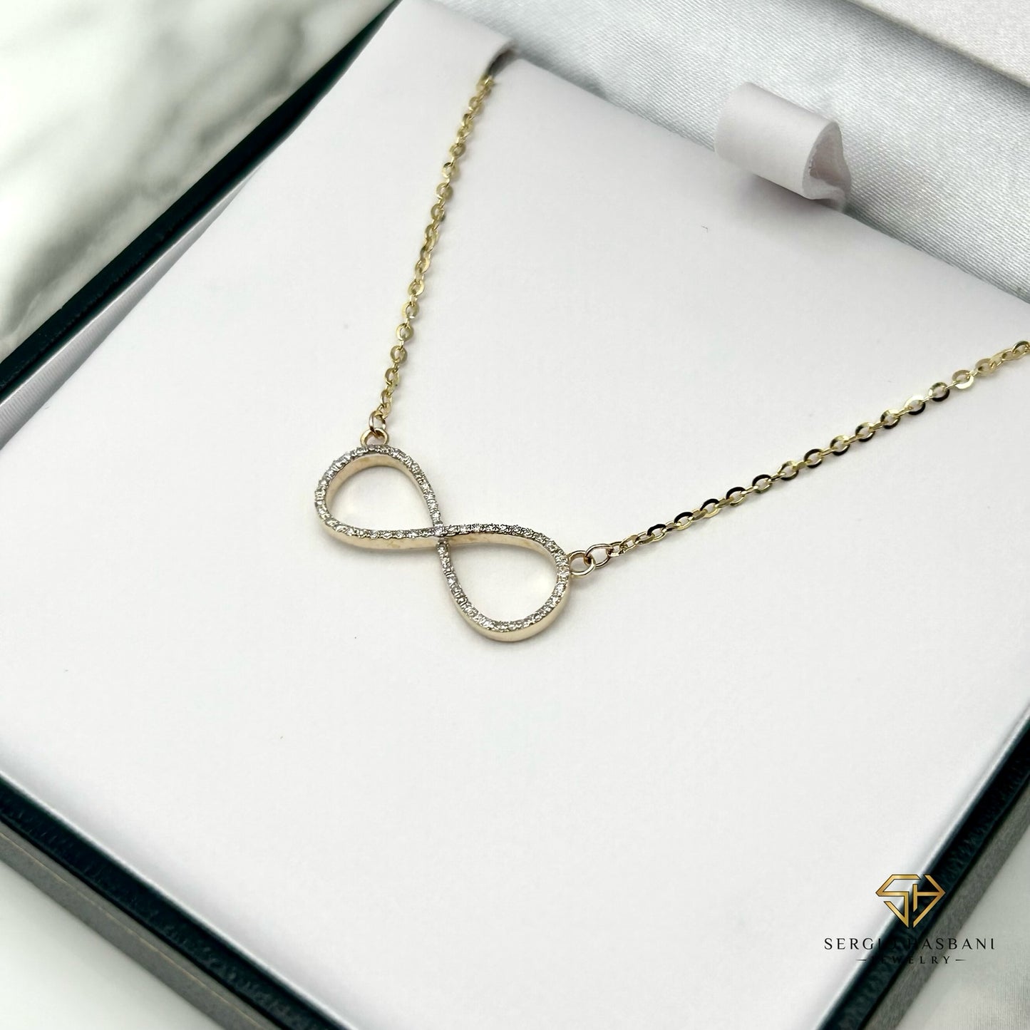 10K INFINITY Diamond Necklace