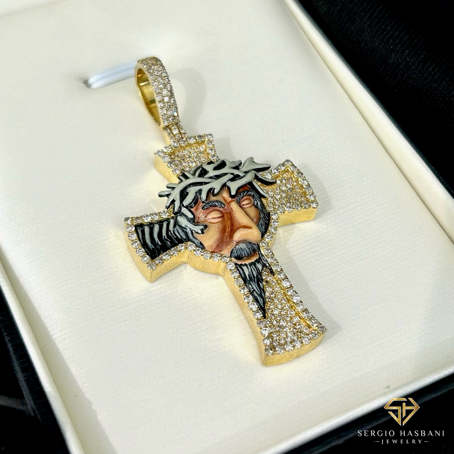 10K JEEZUS Diamond Pendant