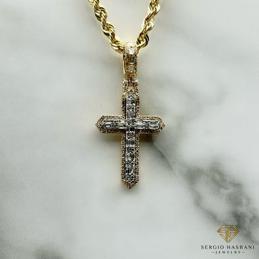 10K KALI Cross Diamond Pendant
