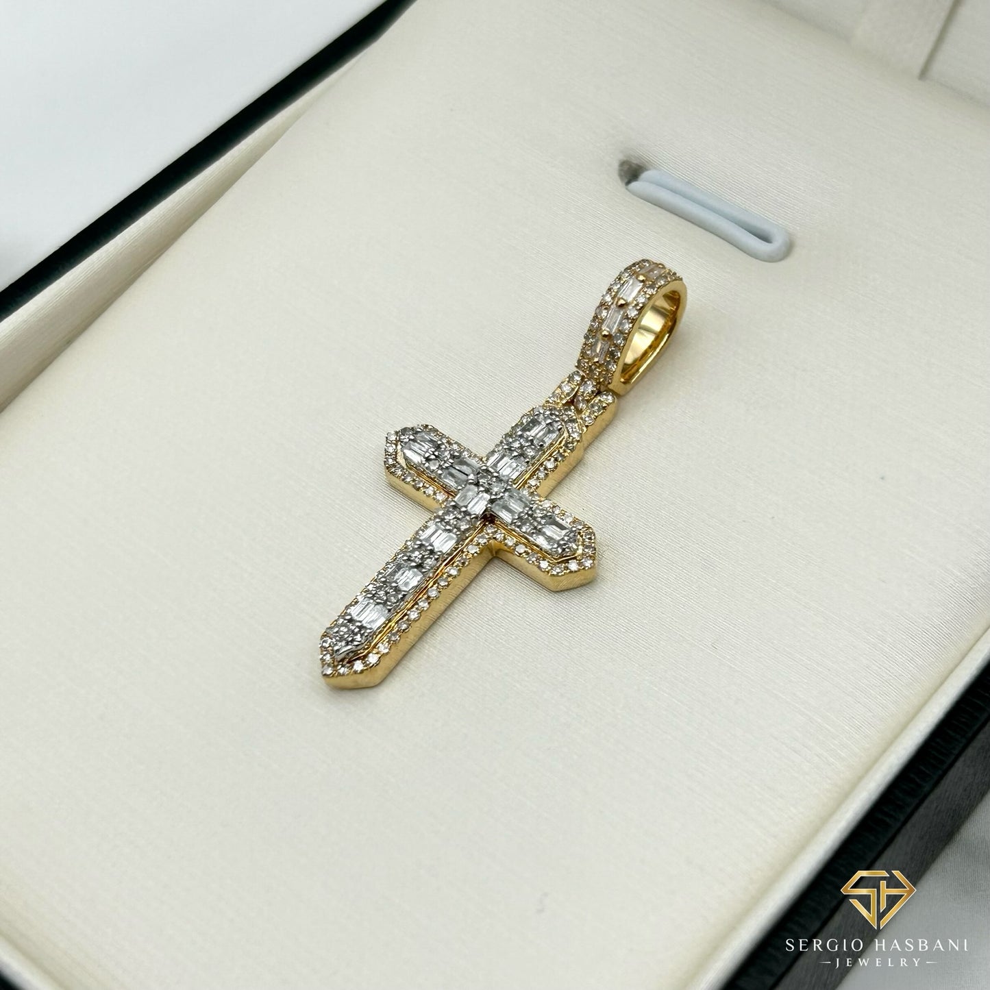 10K KALI Cross Diamond Pendant