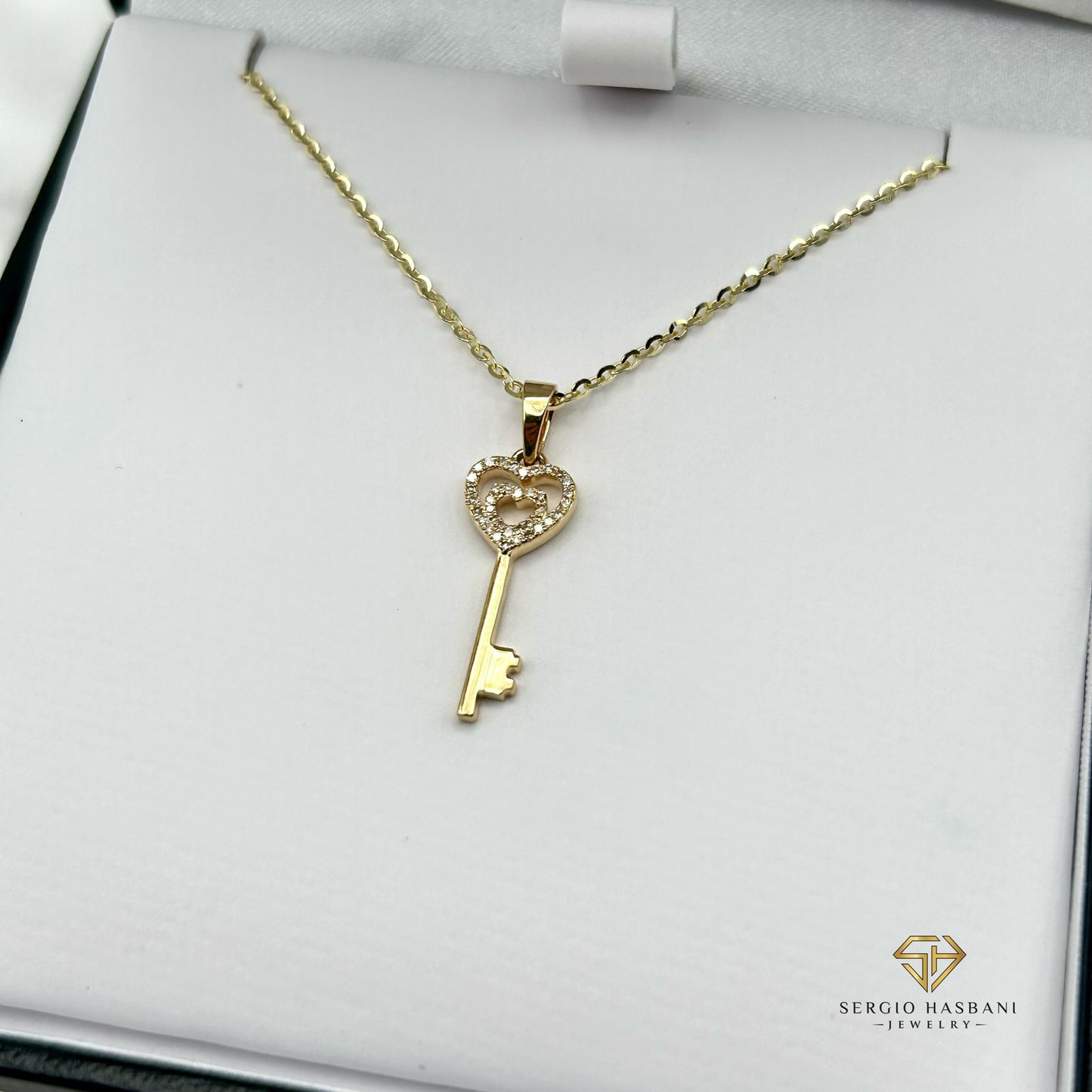 10K LOVKEY2 Diamond Necklace