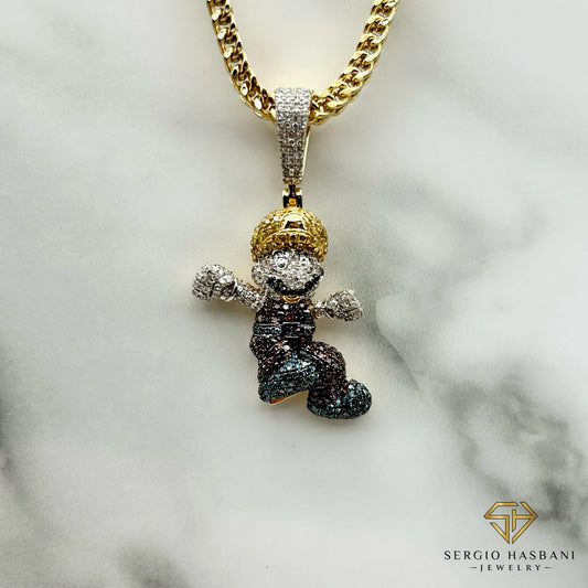 10K RETRO GAMER Diamond Pendant