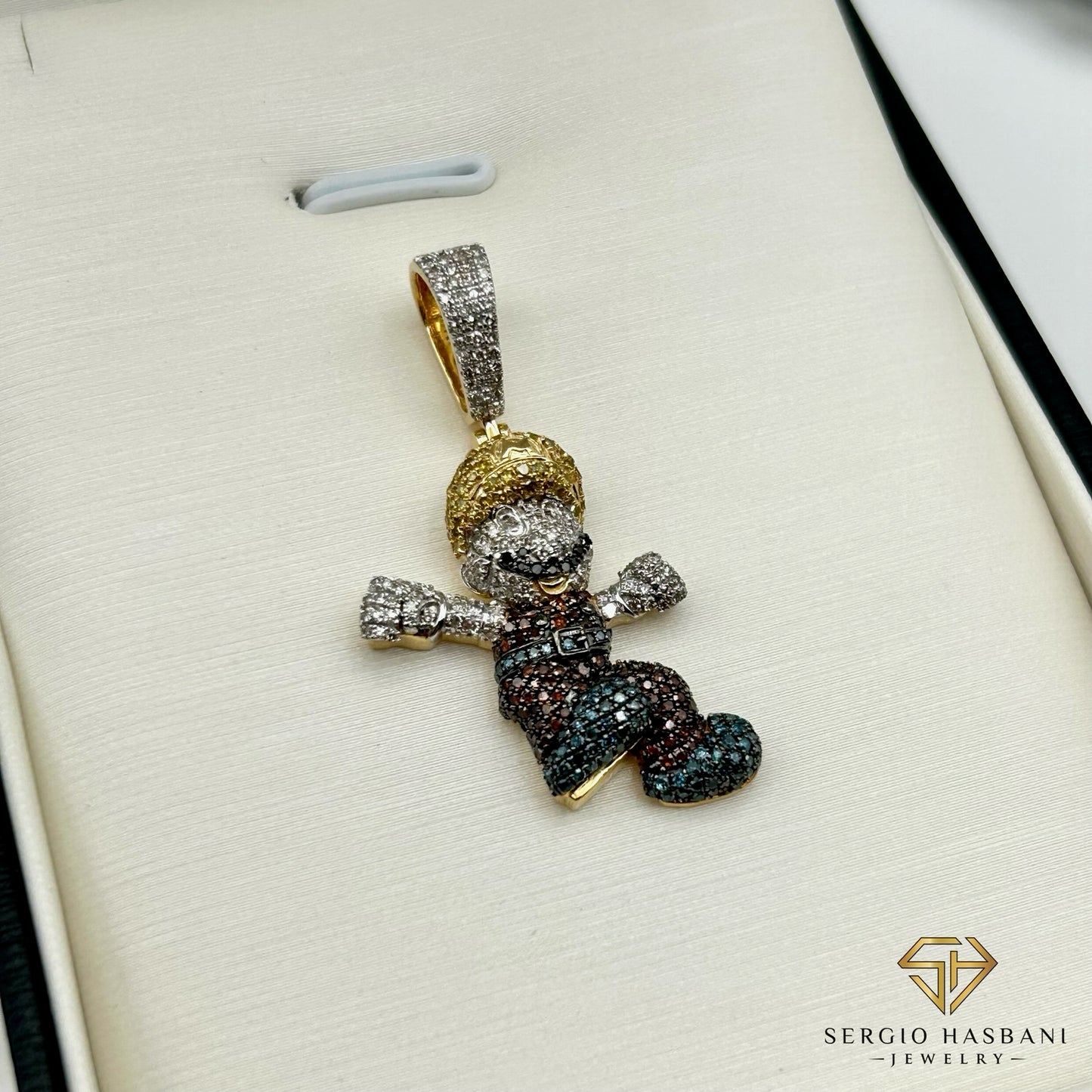 10K RETRO GAMER Diamond Pendant