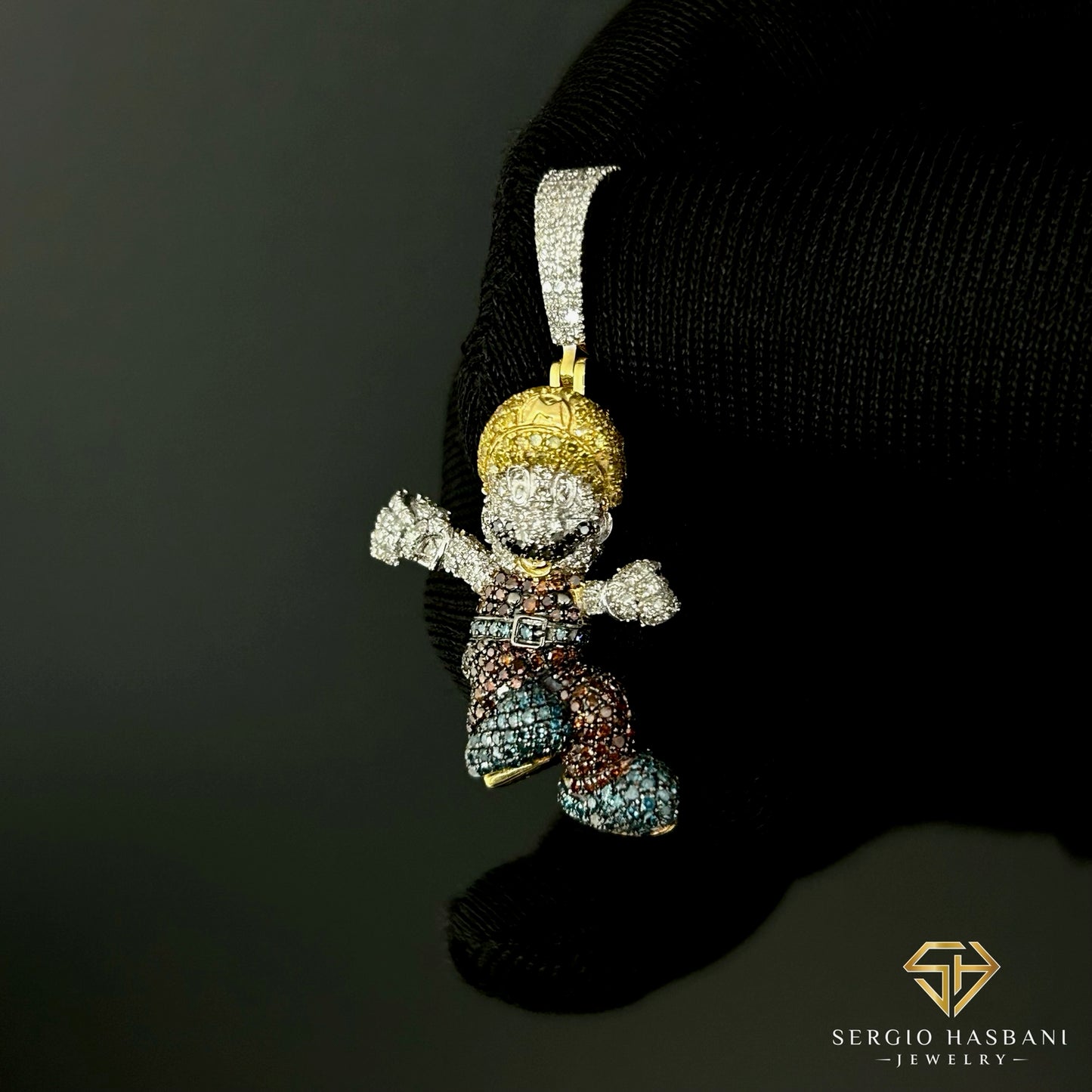 10K RETRO GAMER Diamond Pendant