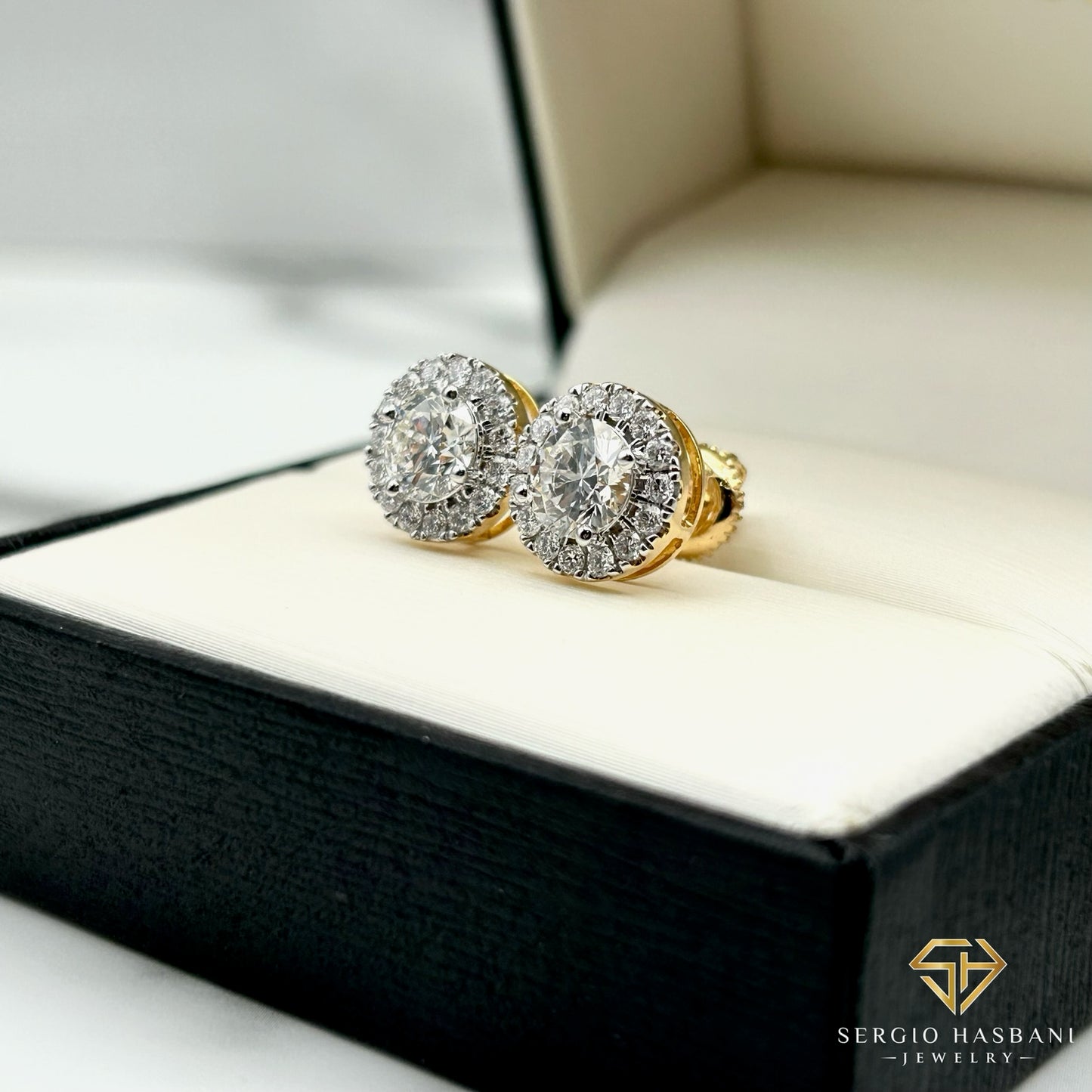 10K RONDEL2 VVS Lab Diamond Earrings