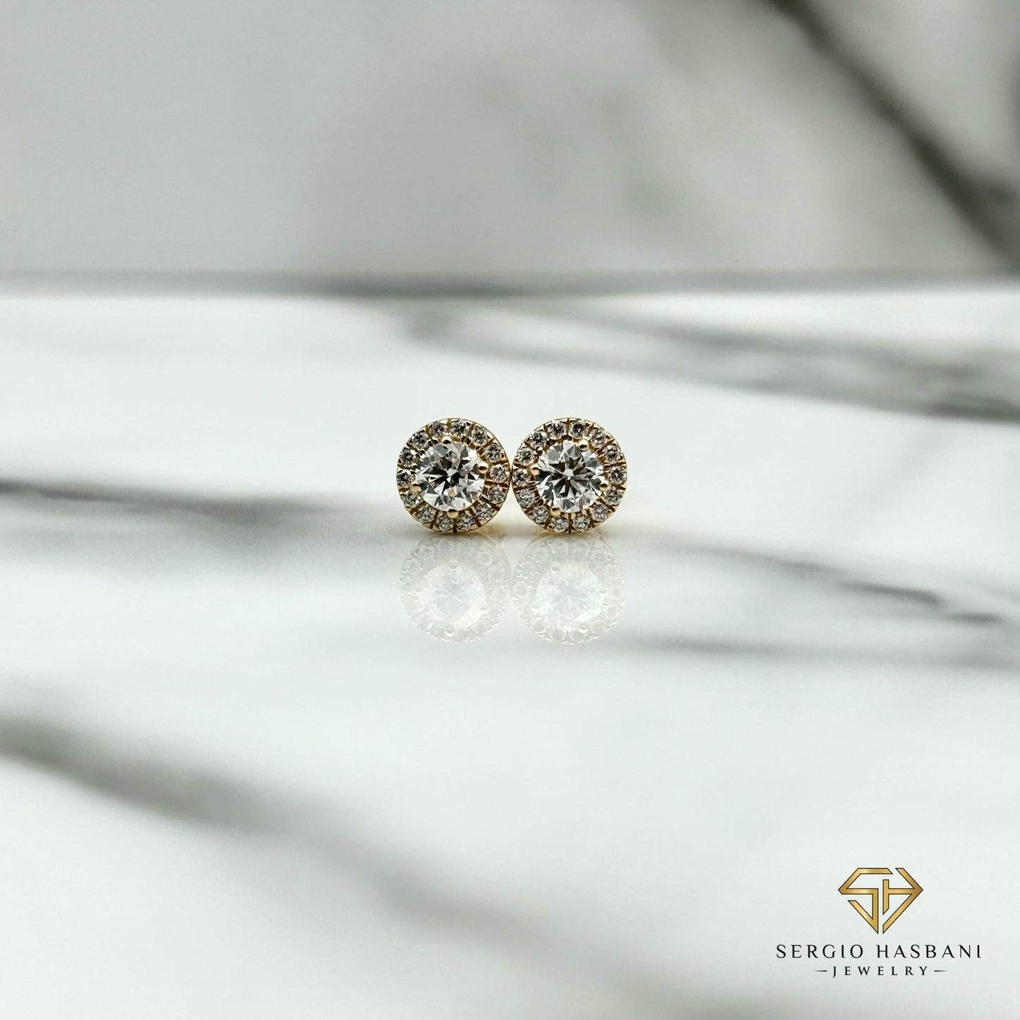10K RONDEL VVS Lab Diamond Earrings