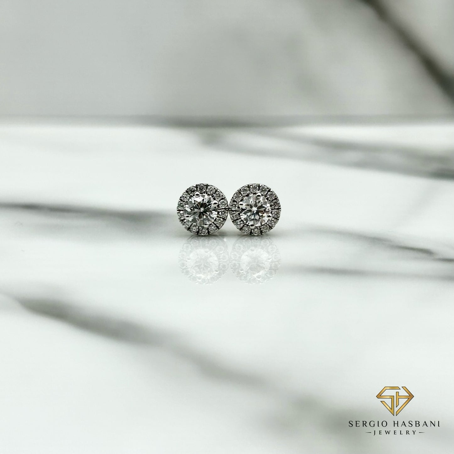 10K RONDEL VVS Lab Diamond Earrings