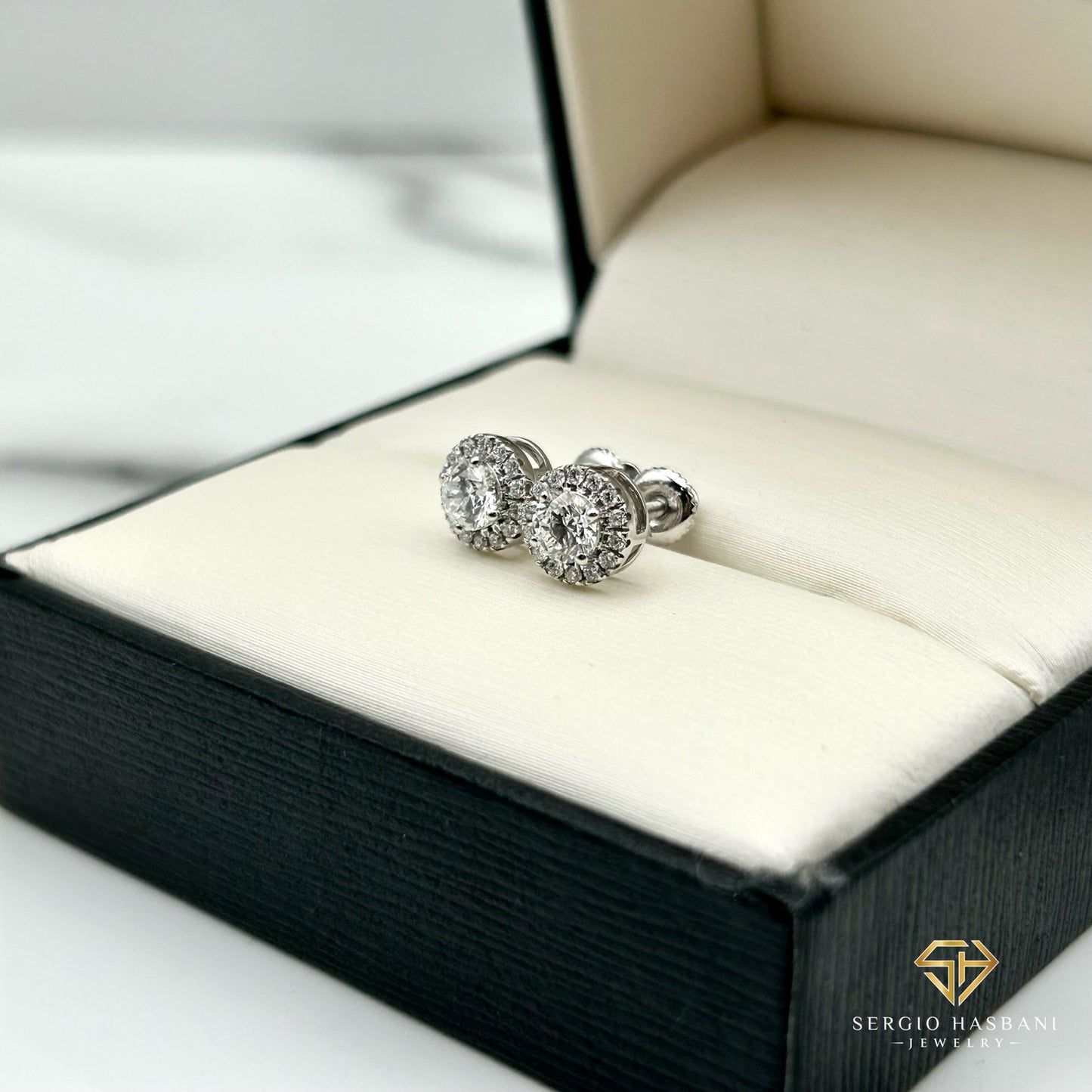 10K RONDEL VVS Lab Diamond Earrings