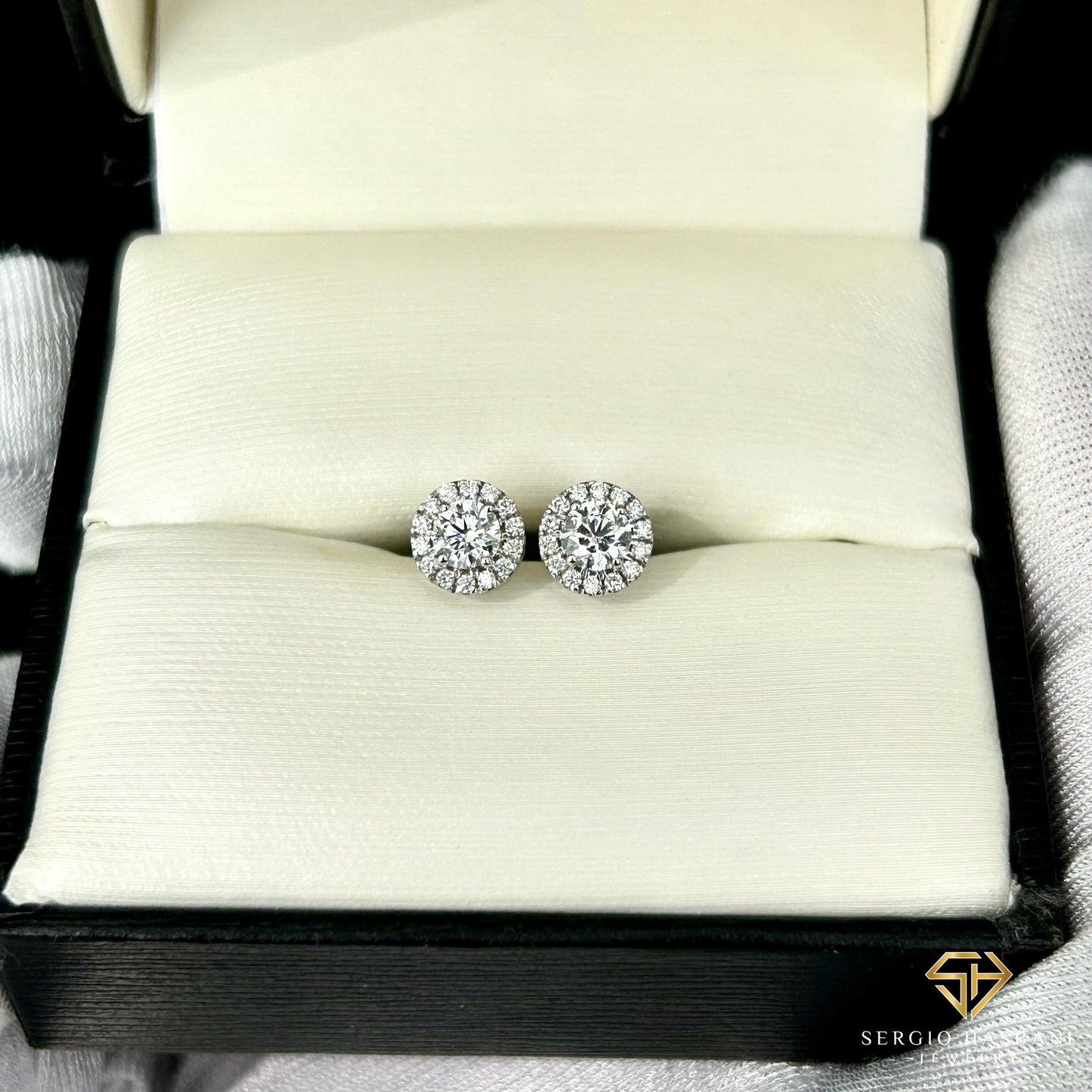 10K RONDEL VVS Lab Diamond Earrings