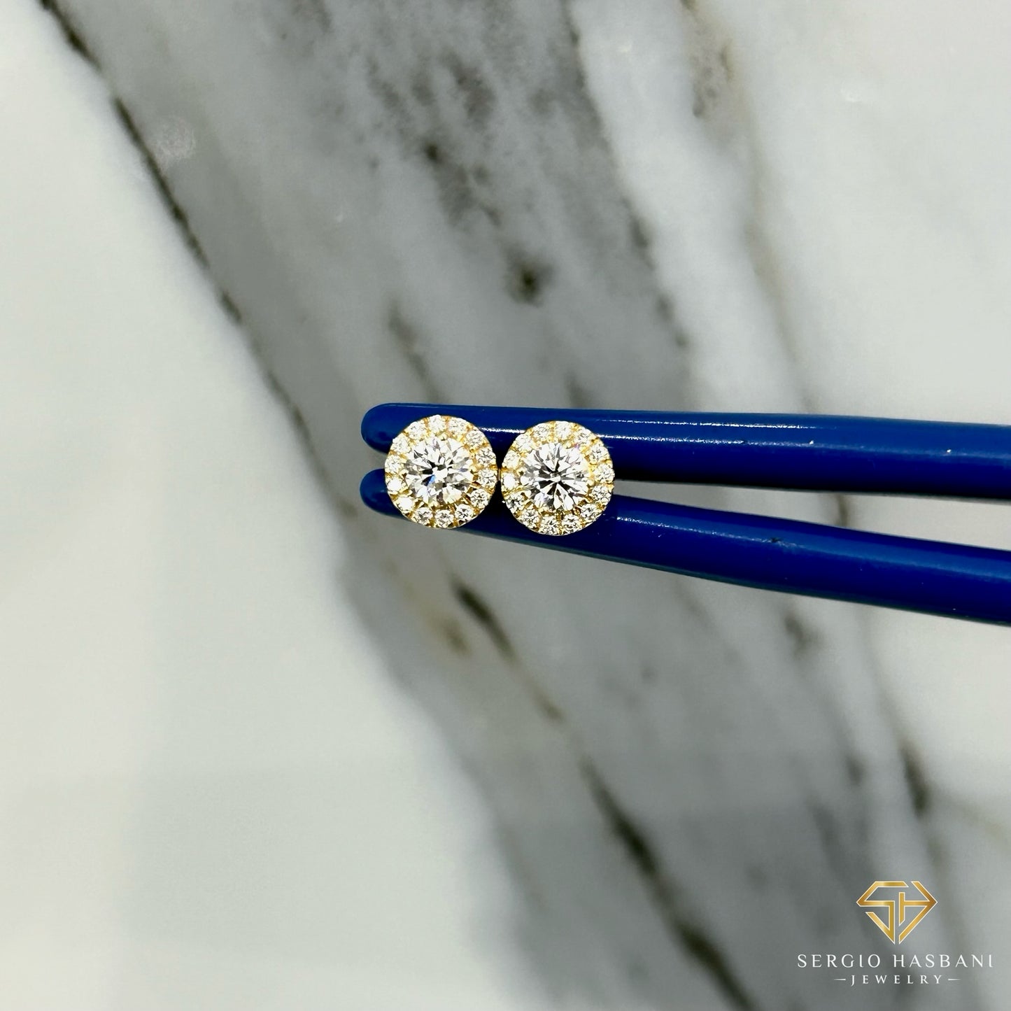 10K RONDEL VVS Lab Diamond Earrings