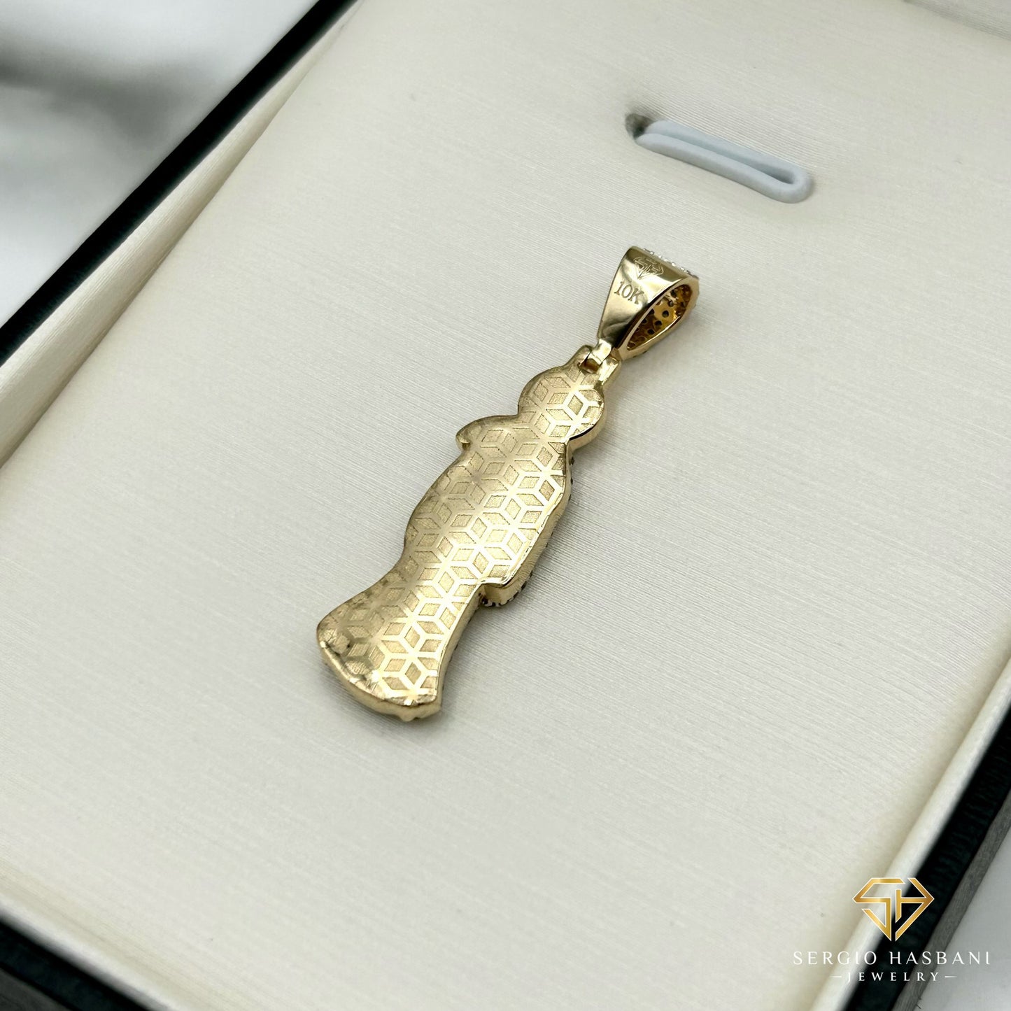 10K SANTA MUERTE Diamond Pendant