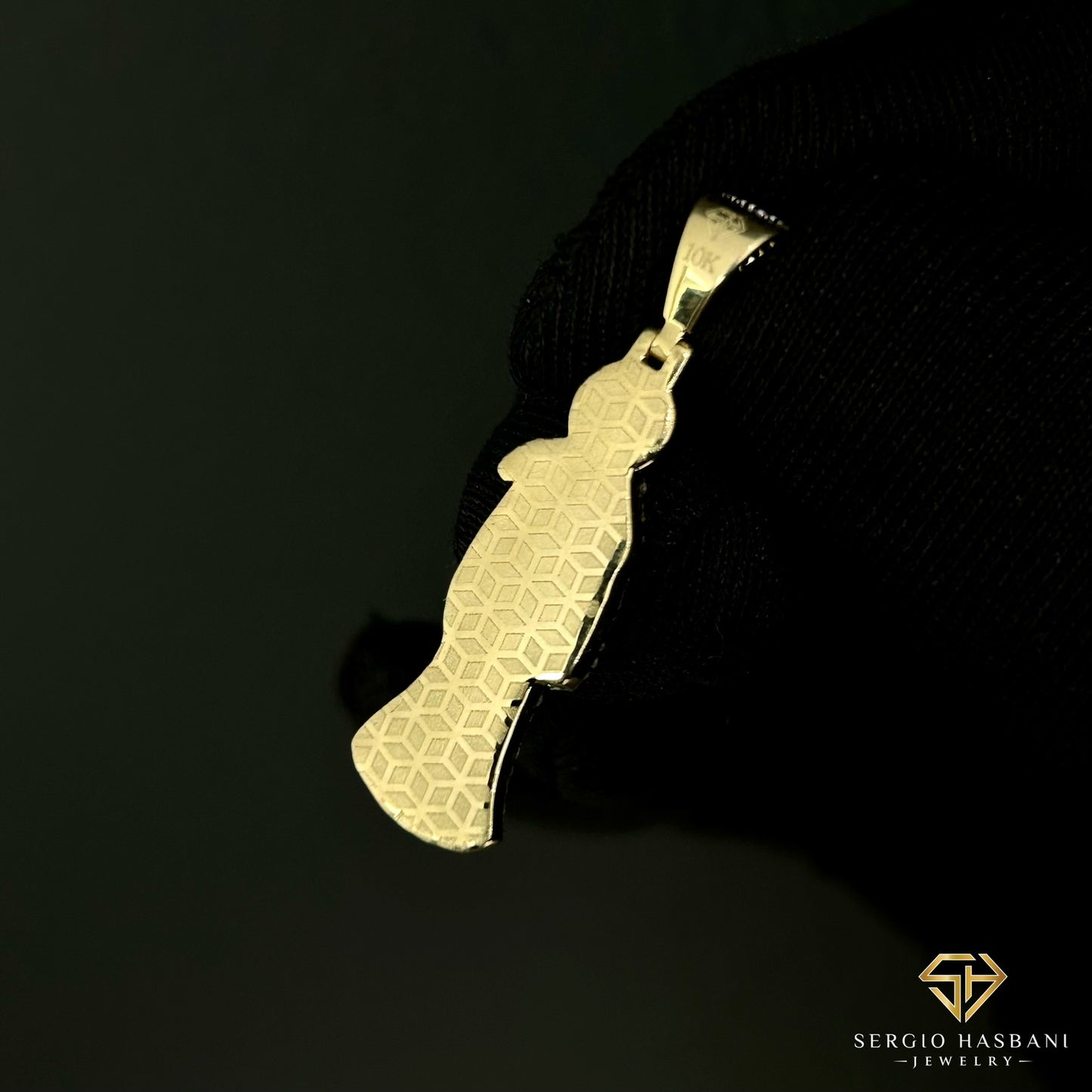 10K SANTA MUERTE Diamond Pendant