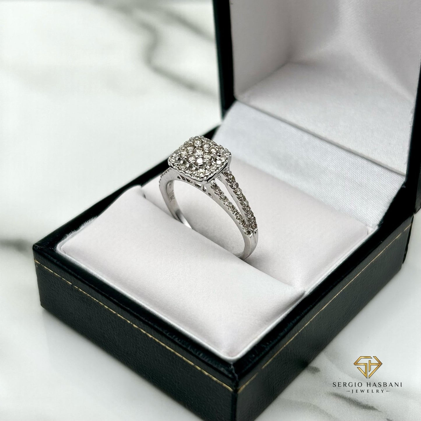 10K SHEELA Diamond Engagement Ring