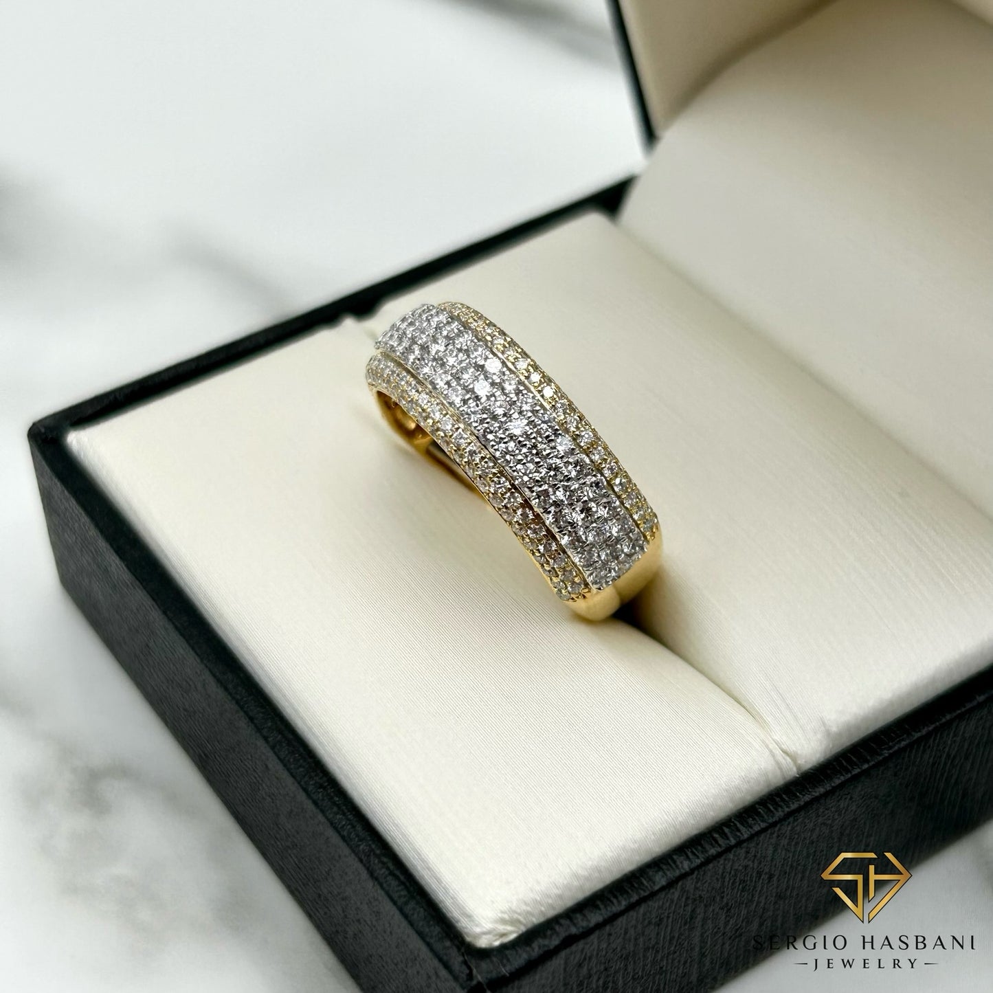 10K SHYNZ 2TONE VVS Lab Diamond Ring