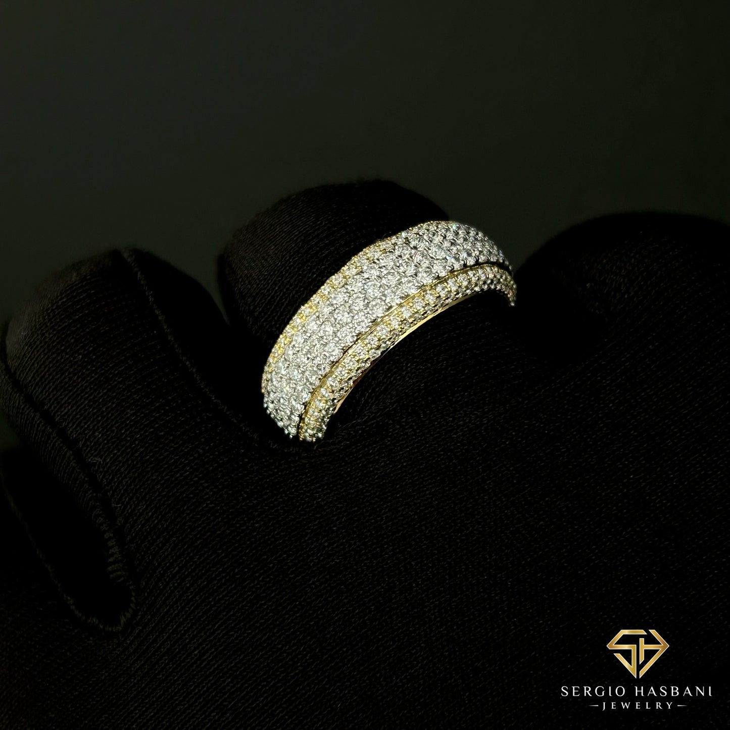 10K SHYNZ 2TONE VVS Lab Diamond Ring