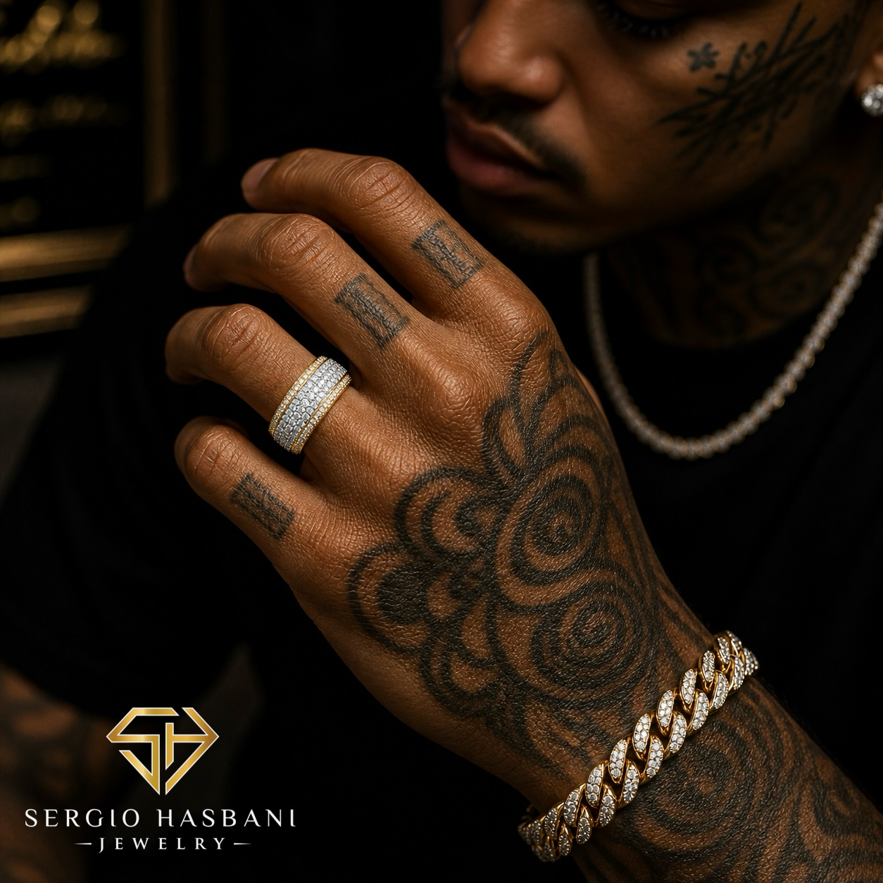 10K SHYNZ 2TONE VVS Lab Diamond Ring