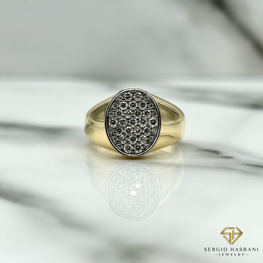 10K SIGNET VVS Lab Diamond Ring