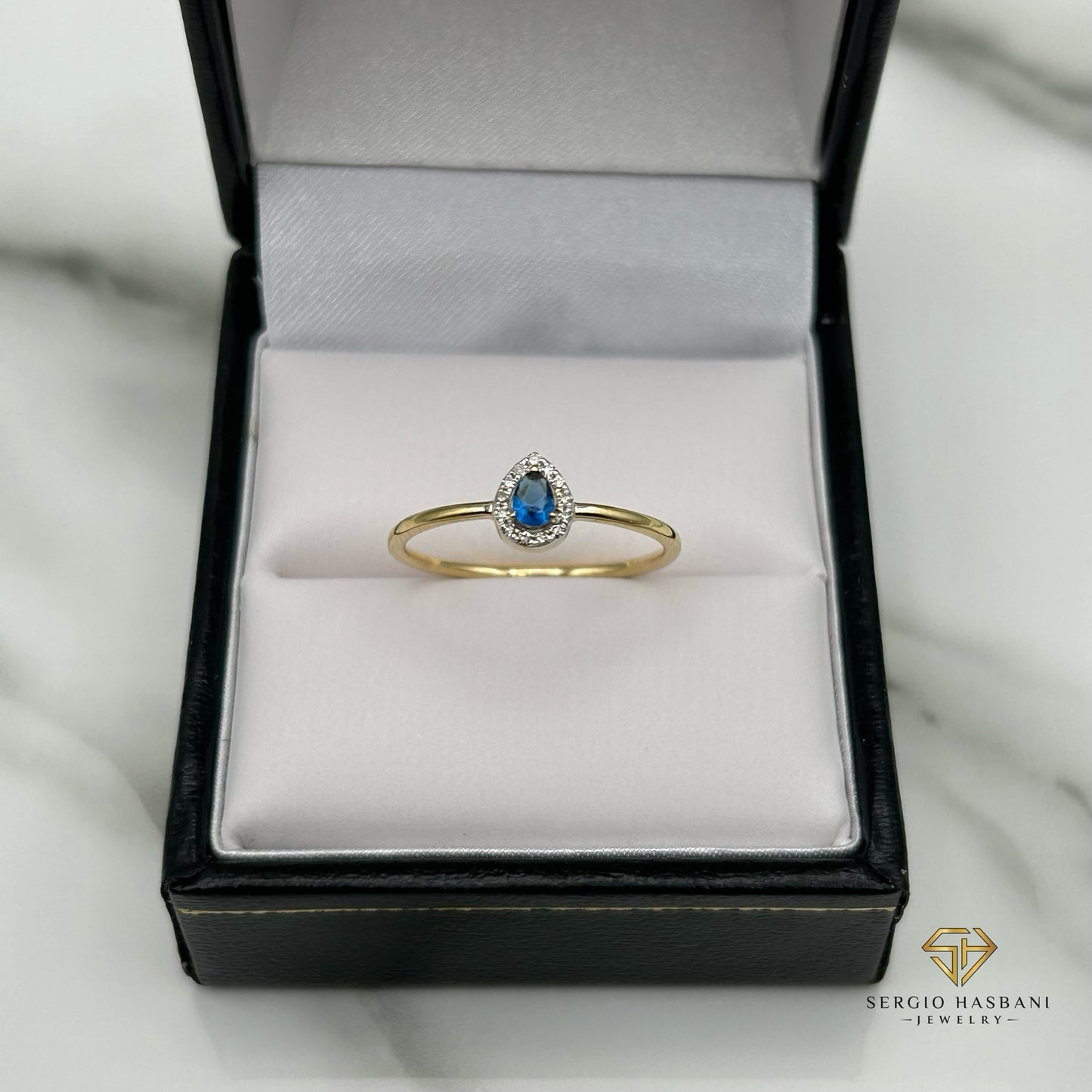 10K SIRINA BLUE Diamond Ring