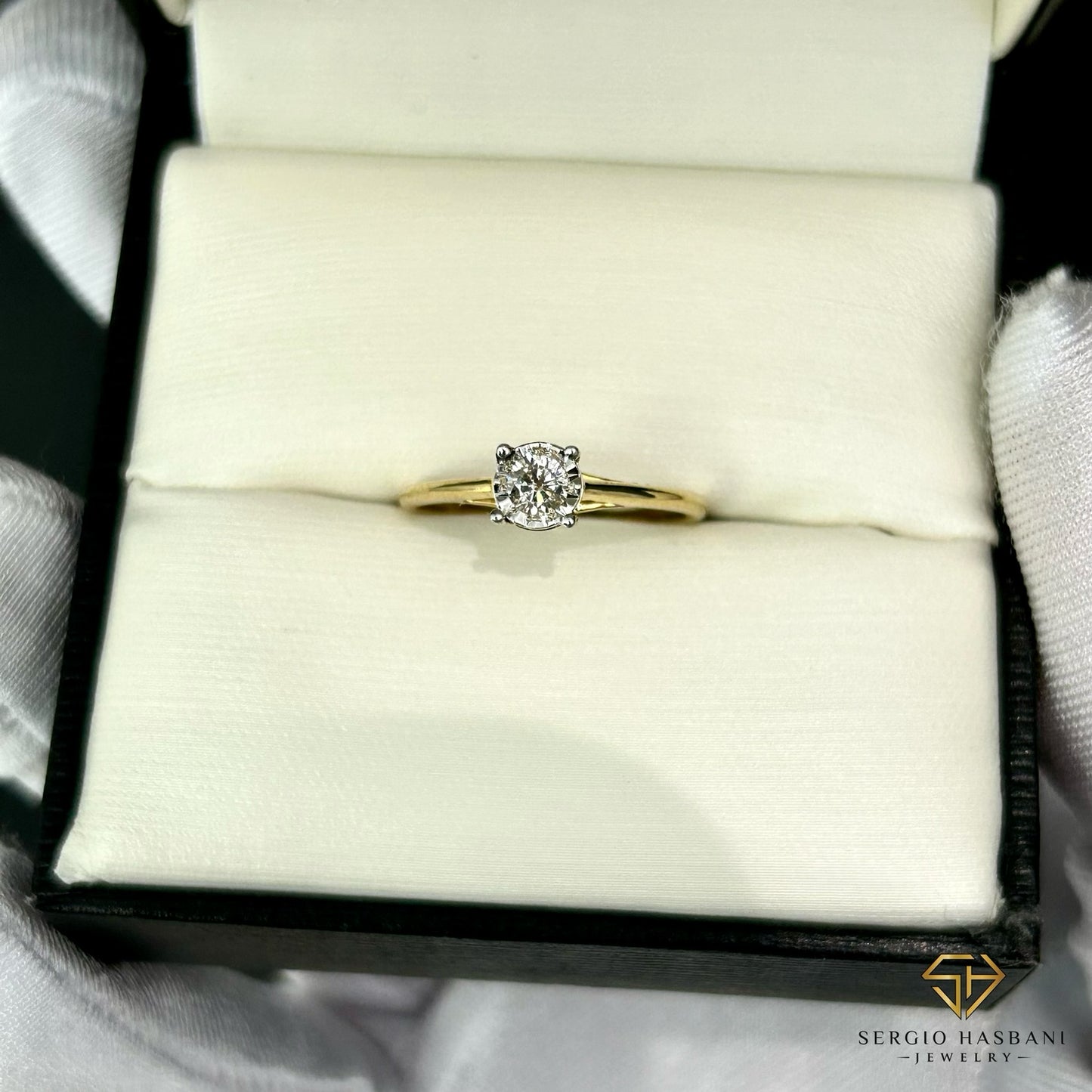 10K 0.17ct SOLITAIRE Diamond Ring