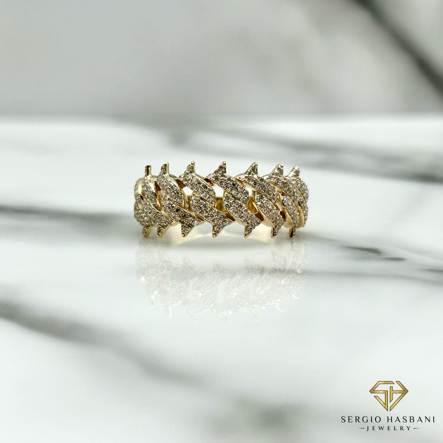 10K SPYKE2 Diamond Ring