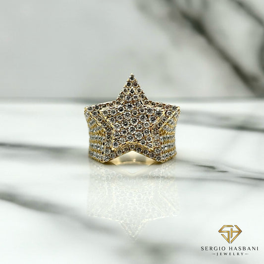 10K STAR VVS Lab Diamond Ring