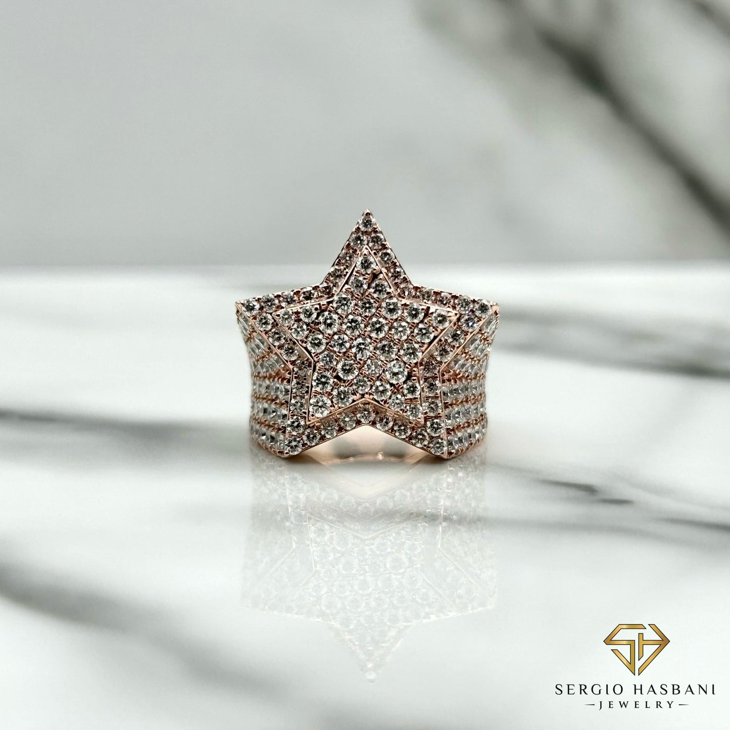 10K STAR VVS Lab Diamond Ring