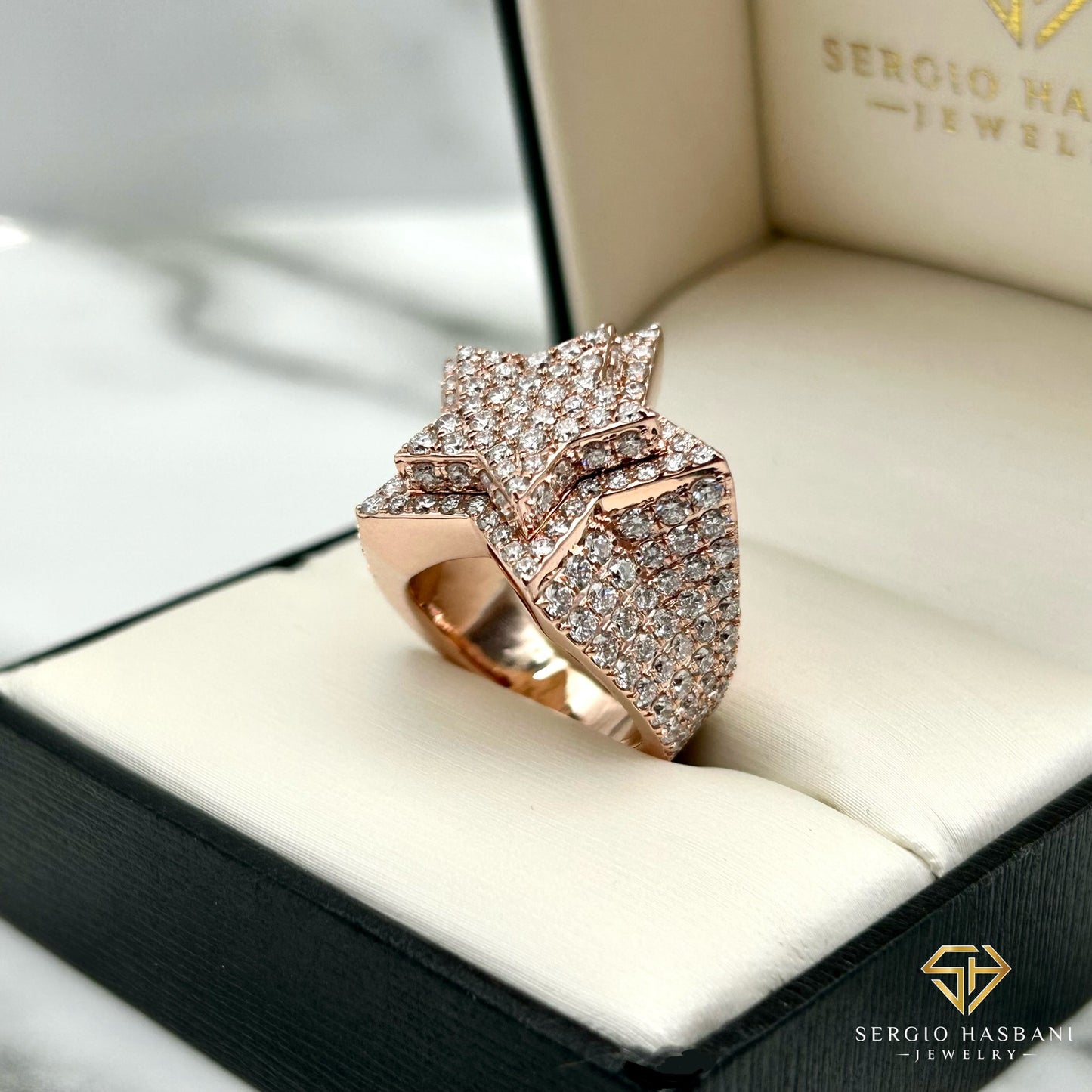 10K STAR VVS Lab Diamond Ring