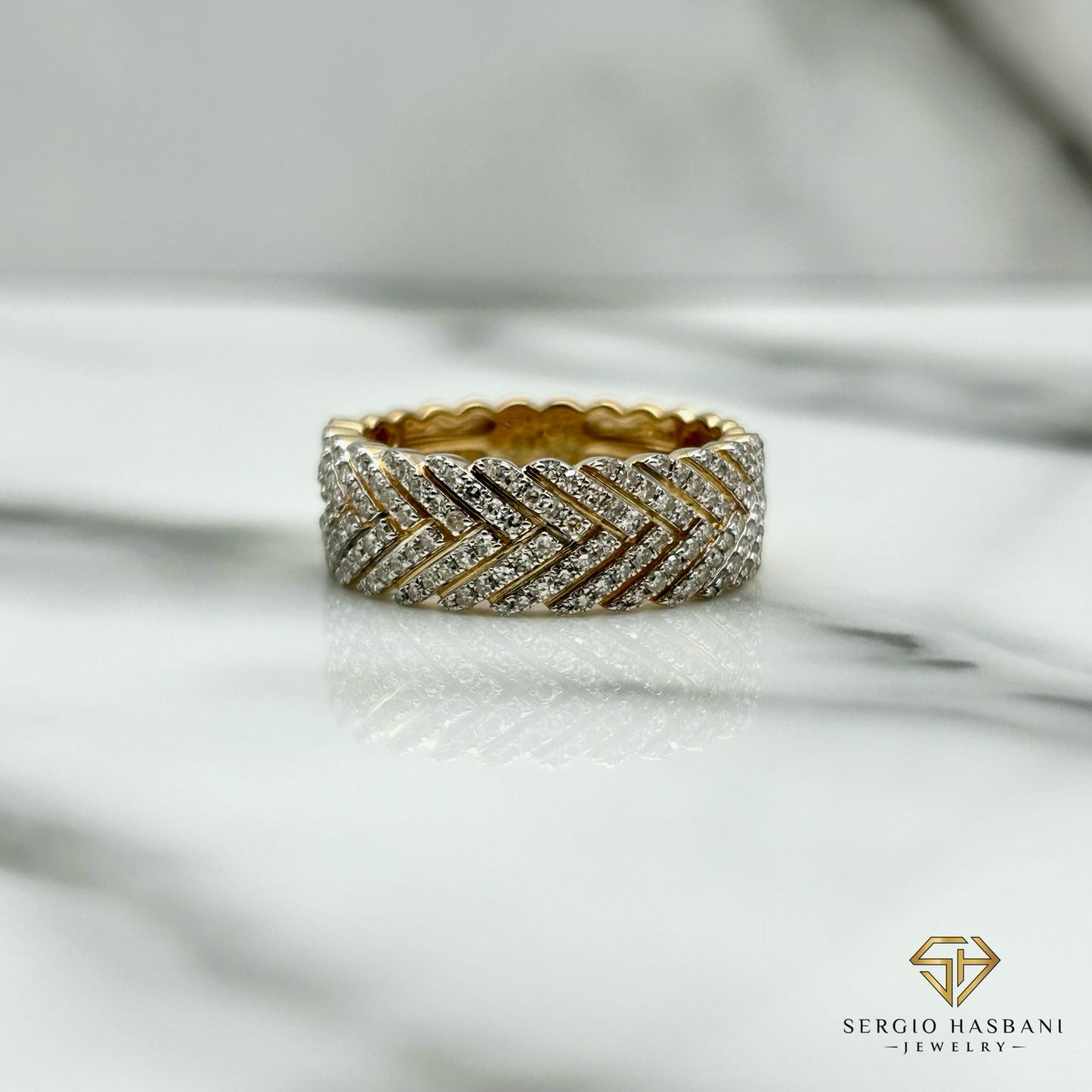 10K TRACKZ Diamond Ring