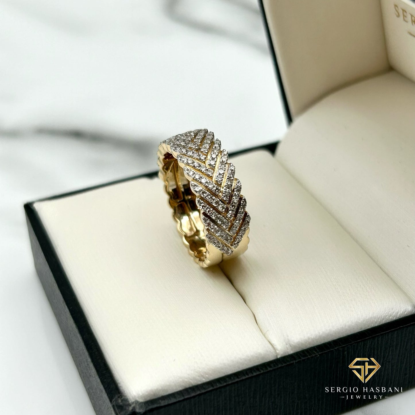 10K TRACKZ Diamond Ring