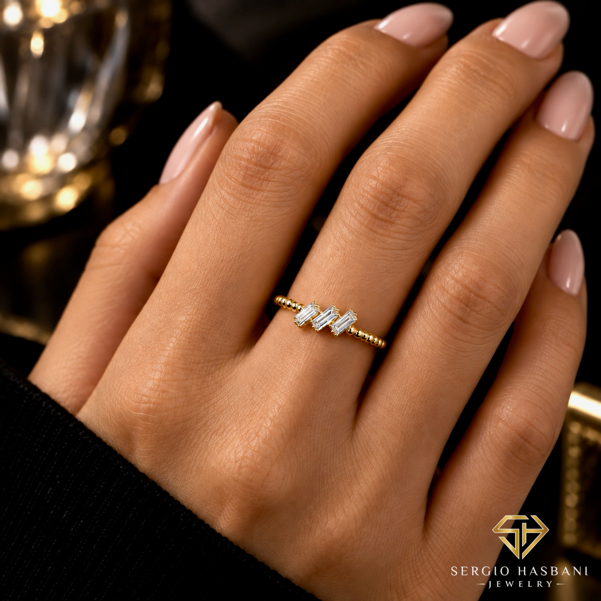 10K TRIGLI Diamond Ring