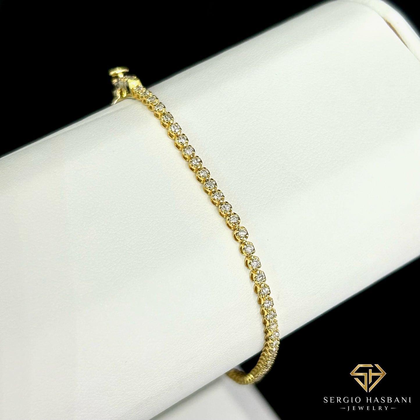 10K 2.2MM Diamond Tennis Bracelet