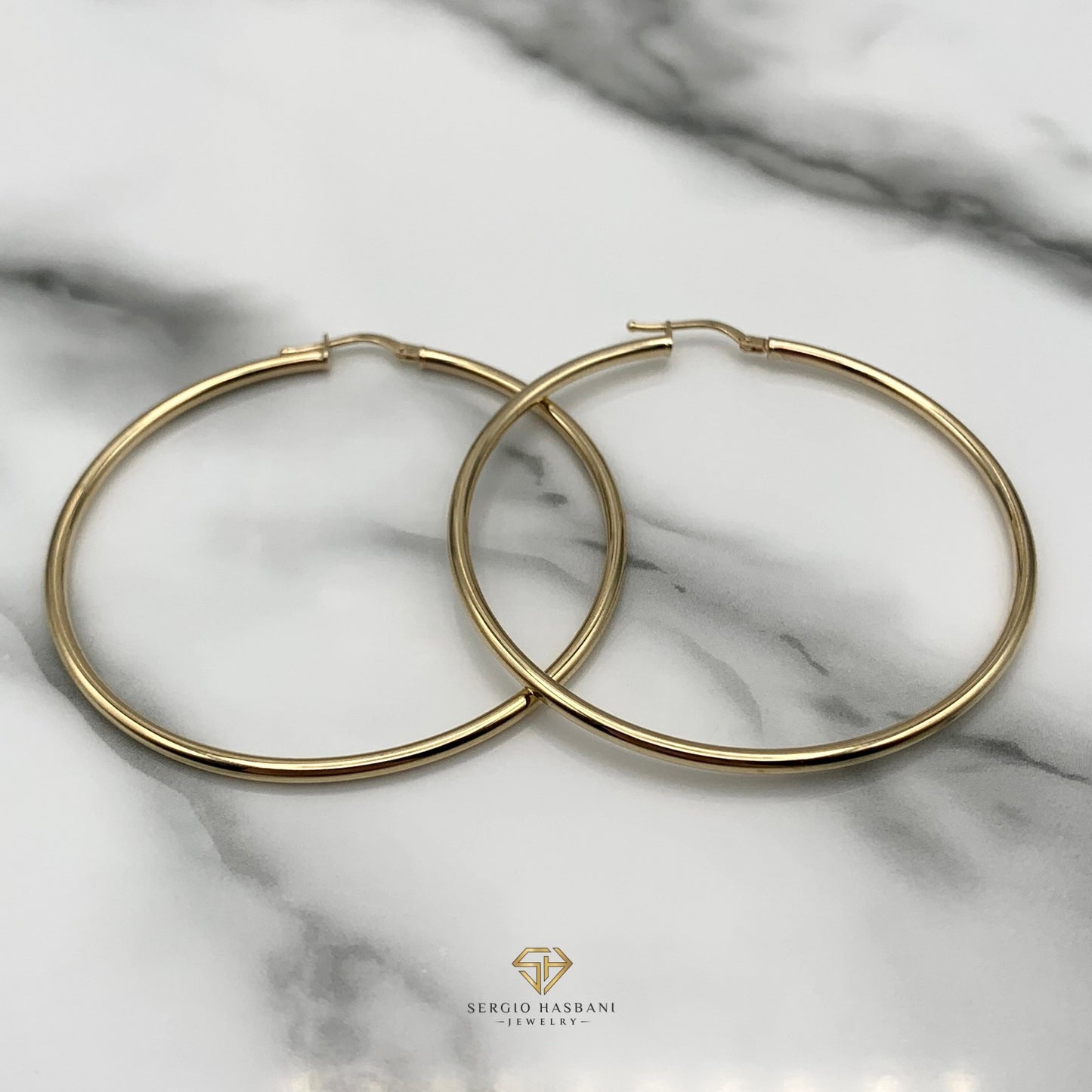 10K 2MM Hoop Earrings