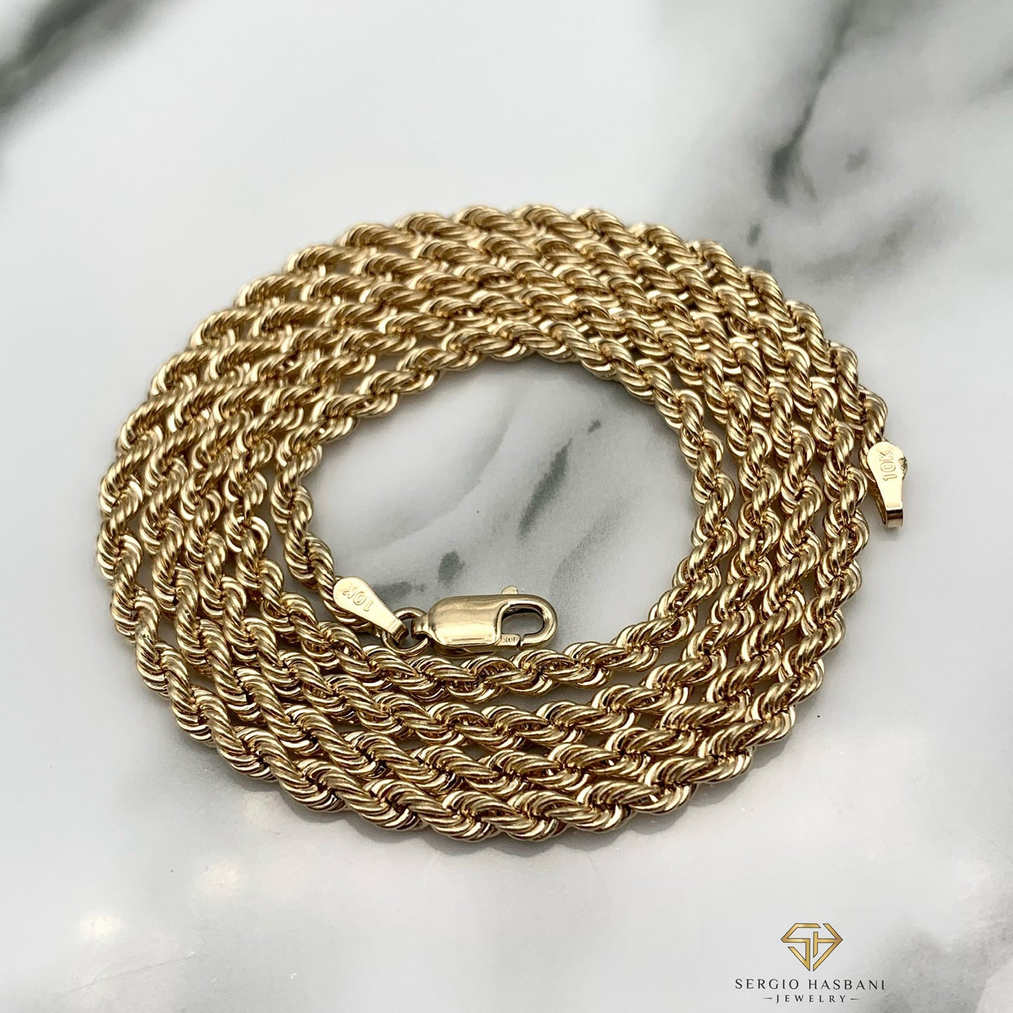 10K 3MM Rope Chain