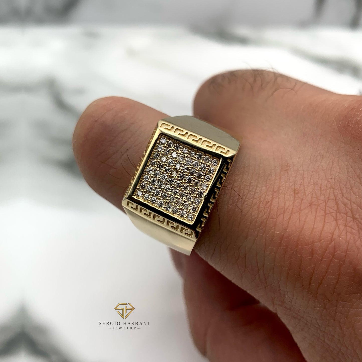 10K CARO Diamond Ring