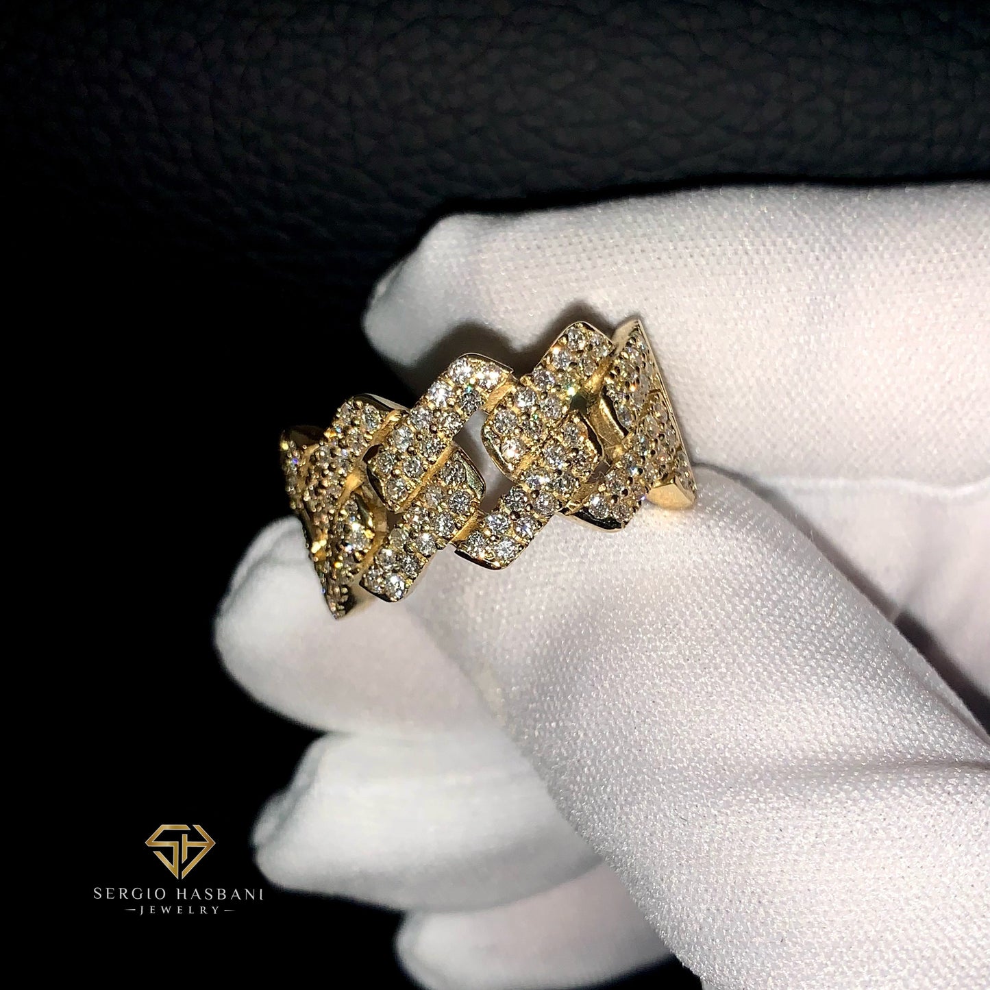 10K CUBANO Diamond Ring