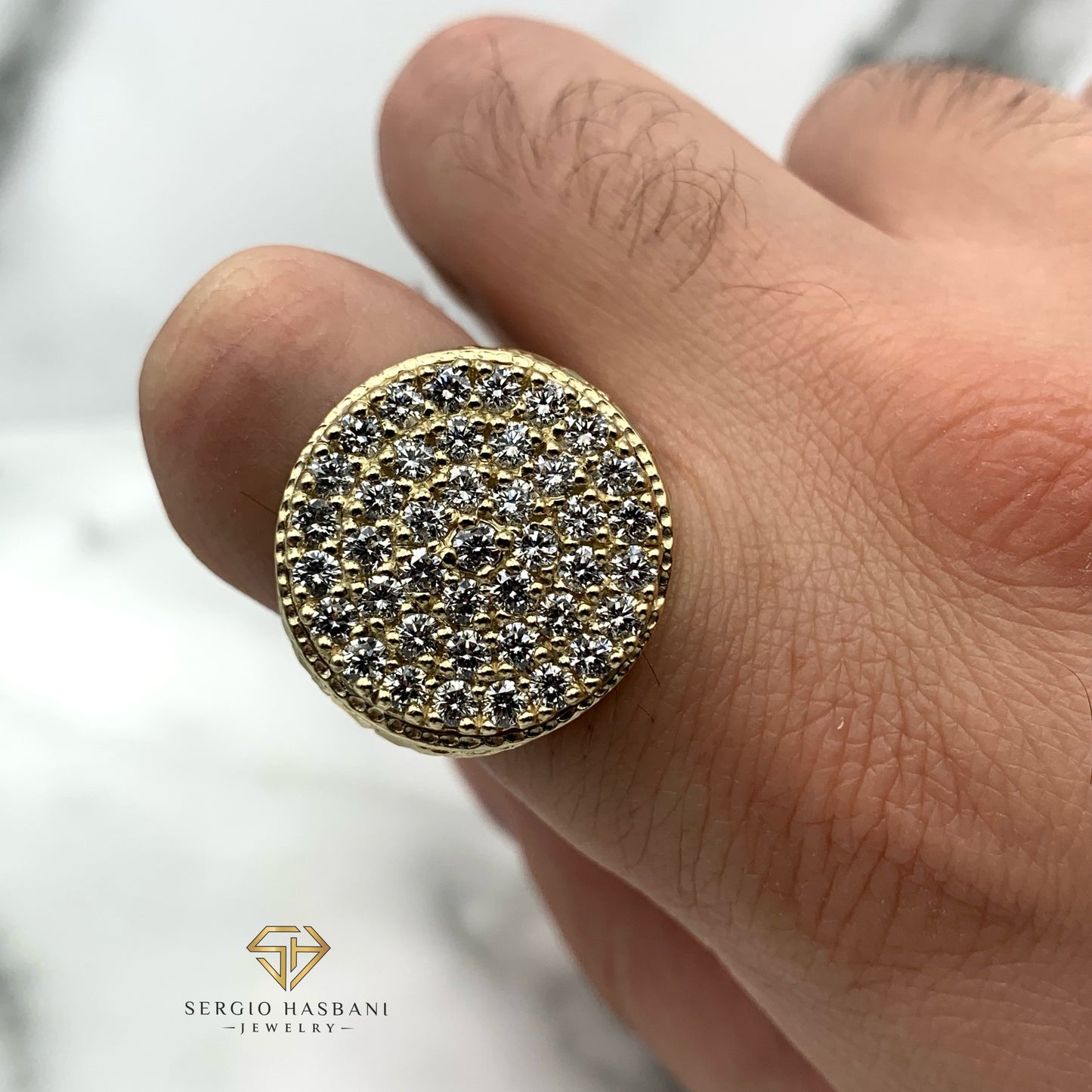 10K NUGGO Diamond Ring