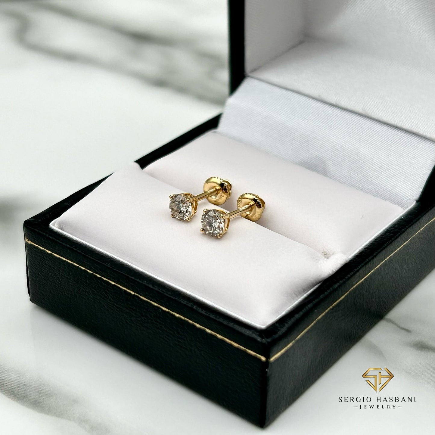 10K 0.55ct Diamond Stud Earrings