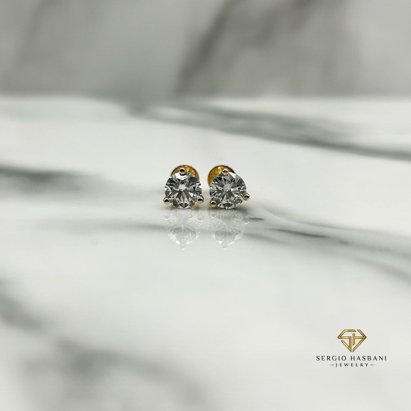 14K 1.50cts VS1 Lab Diamond Stud Earrings