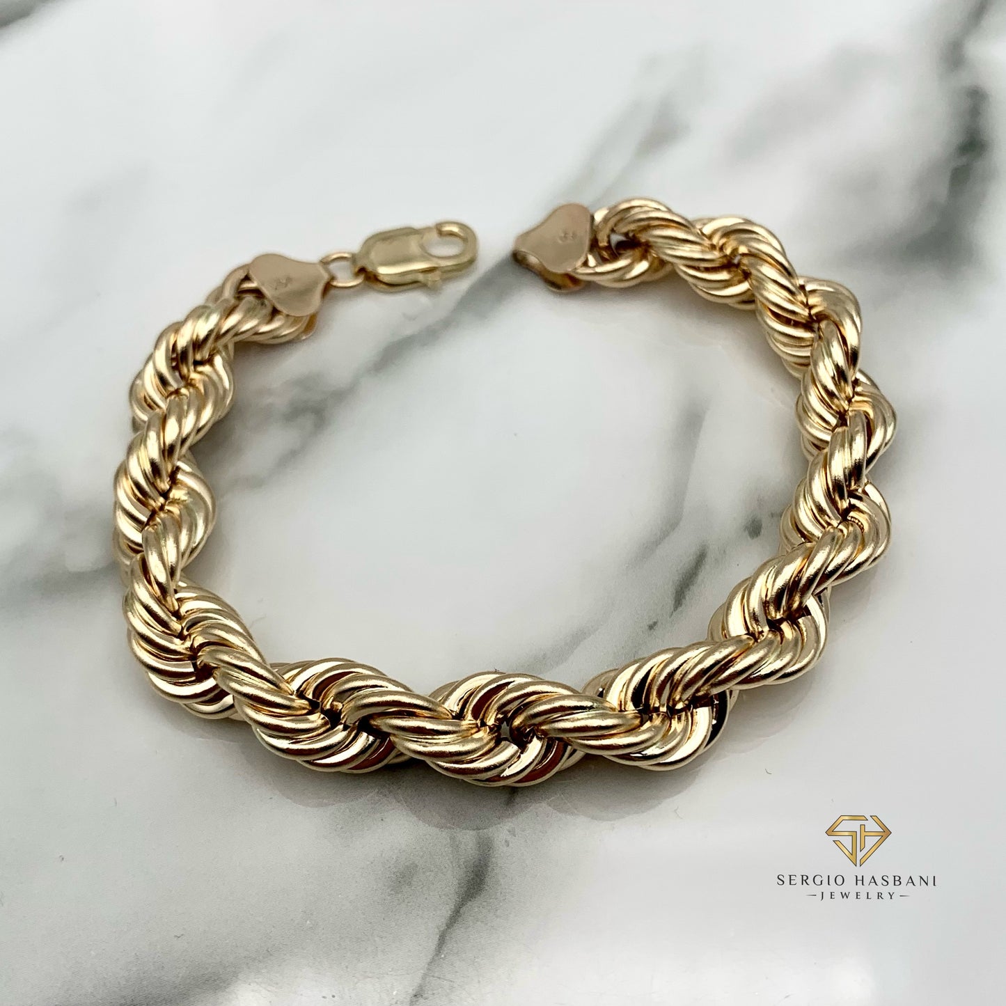 10K 10MM ROPE Bracelet