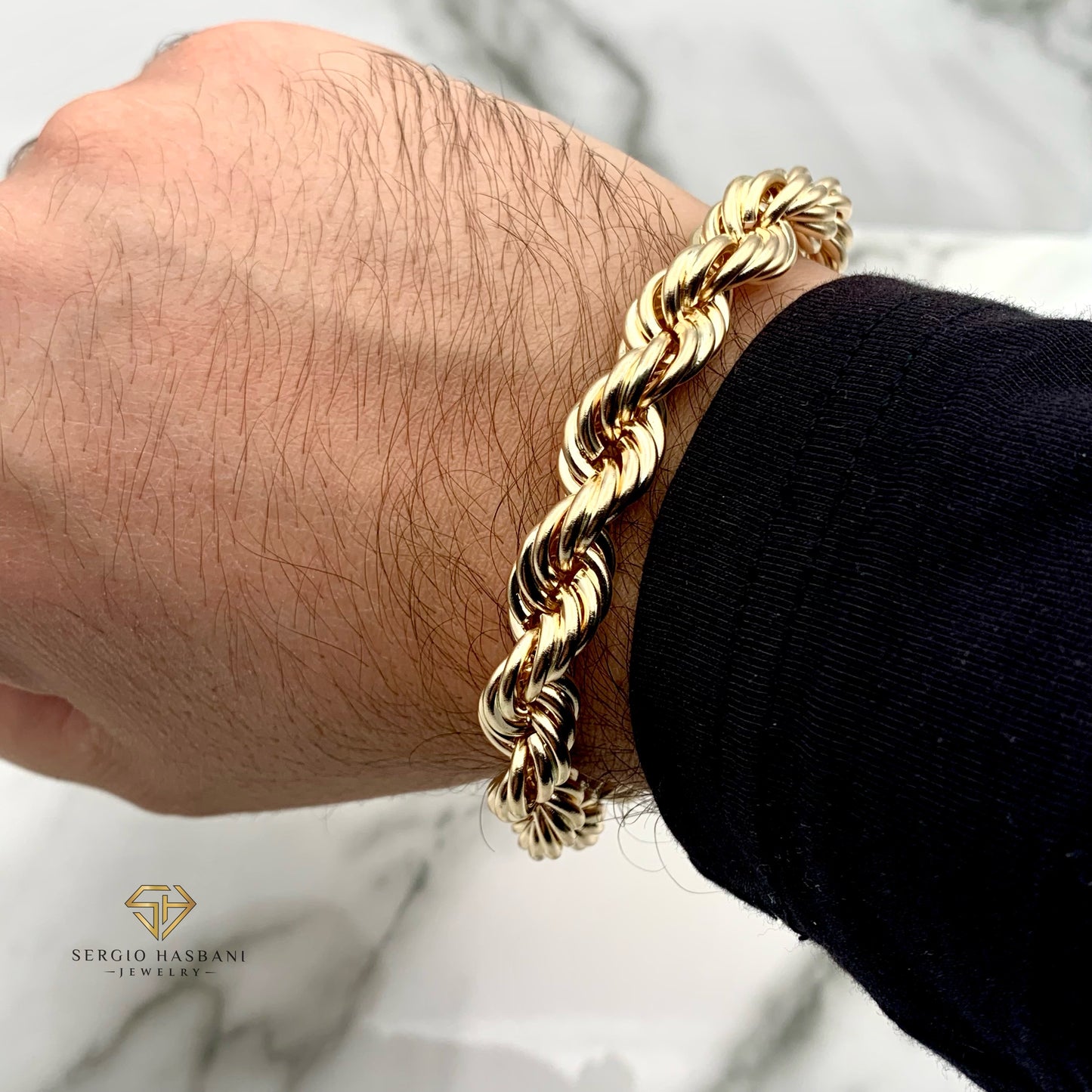 10K 10MM ROPE Bracelet