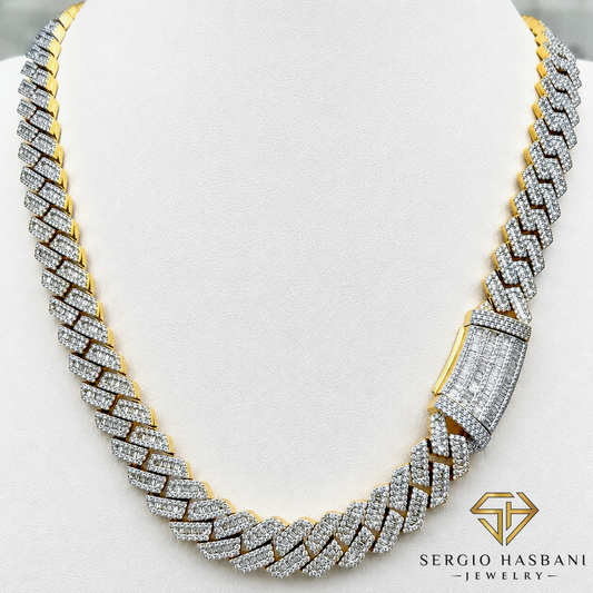 10K 12.5MM VVS Lab Diamond Cuban Link Chain