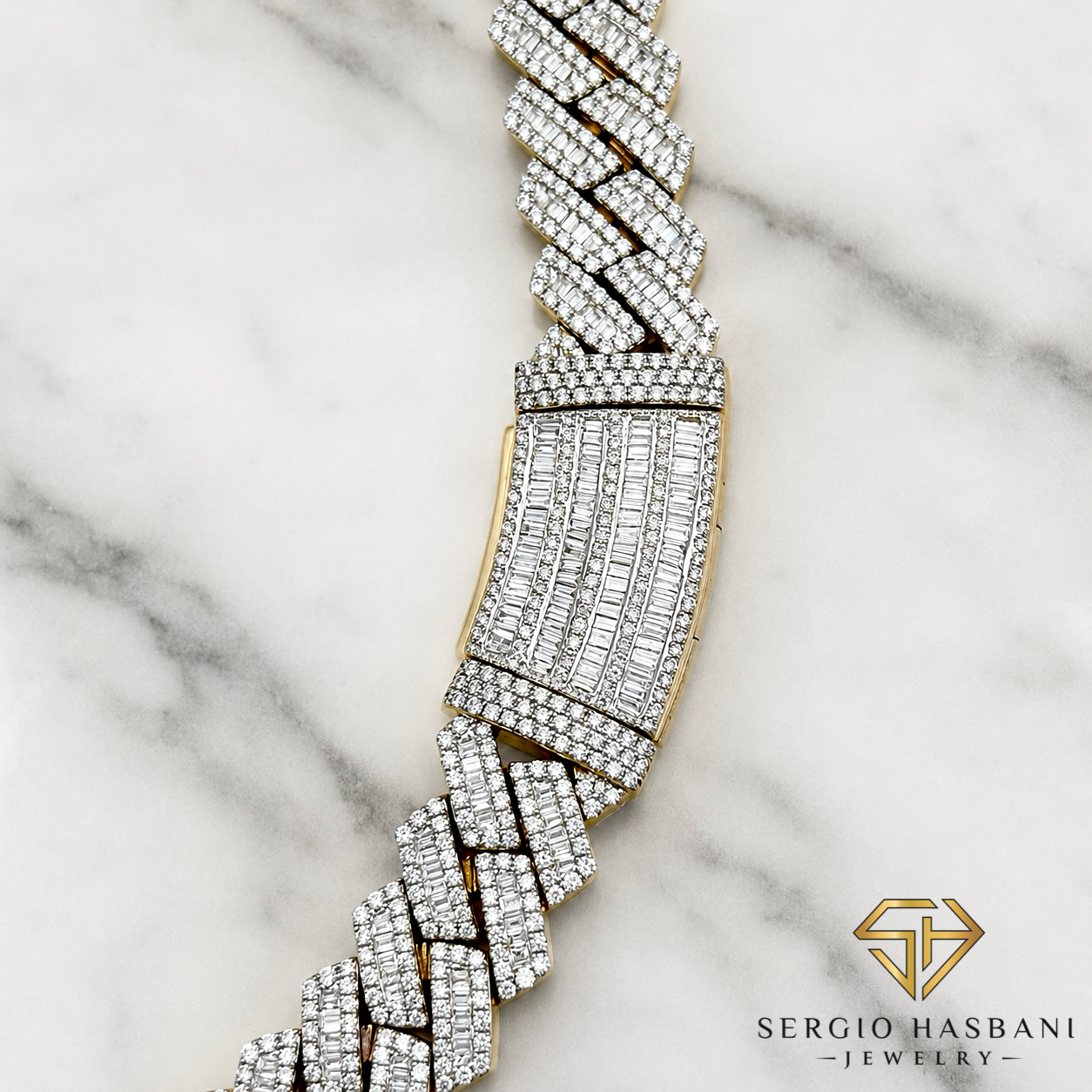 10K 12.5MM VVS Lab Diamond Cuban Link Chain