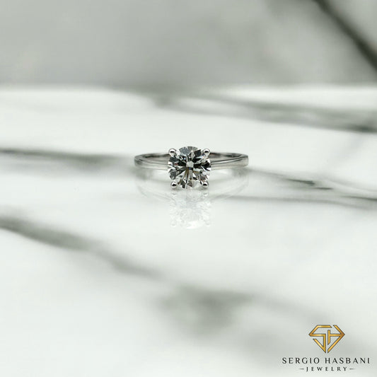 14K SOLITAIRE 1CT VS1 E Lab Diamond Ring