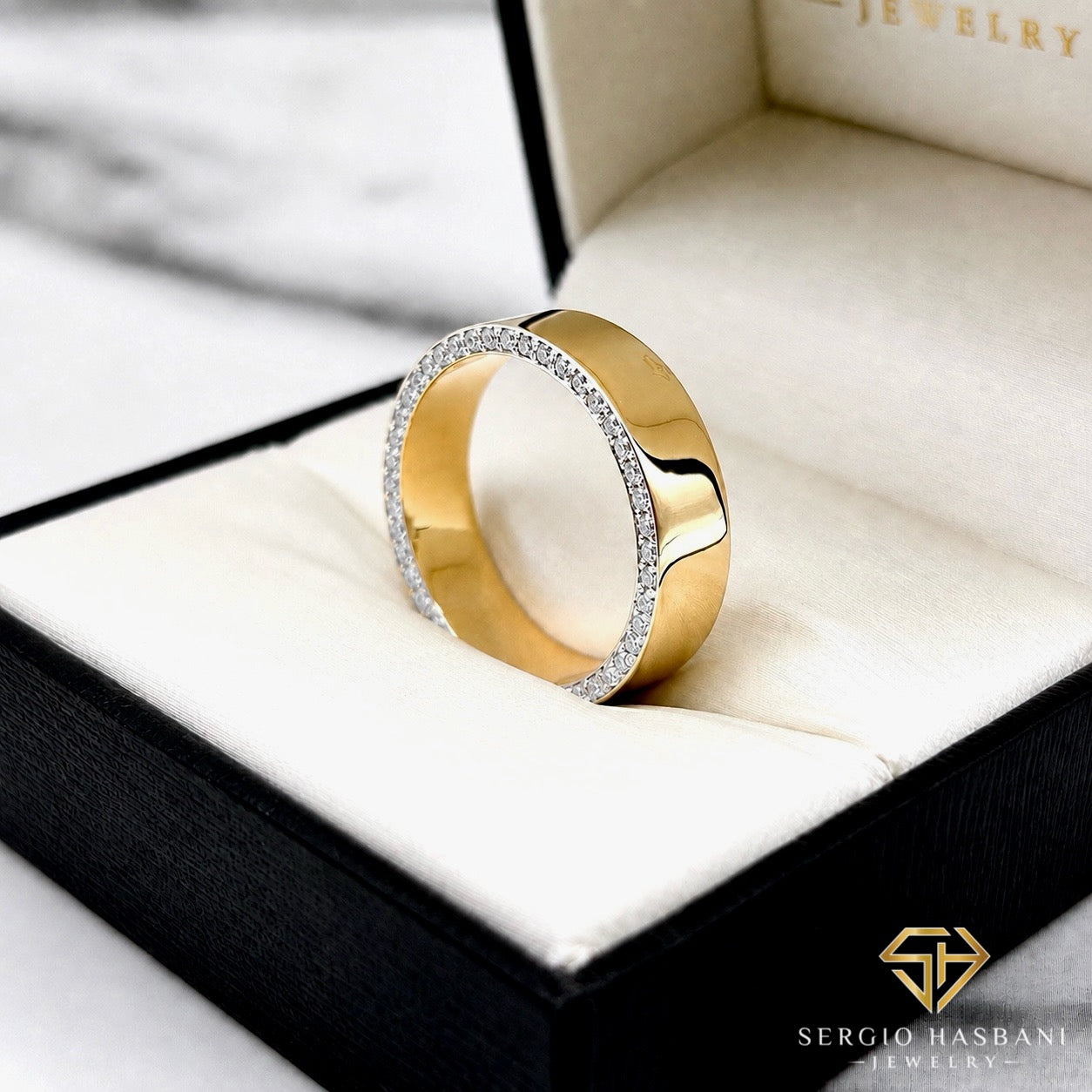 14K EDGE VVS Lab Diamond Ring