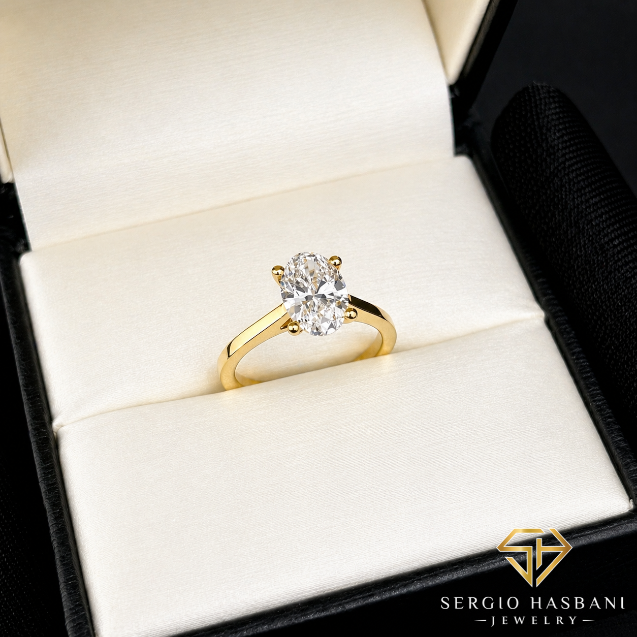 14K SOLITAIRE 1.5CT OVAL VS1 E Lab Diamond Engagement Ring