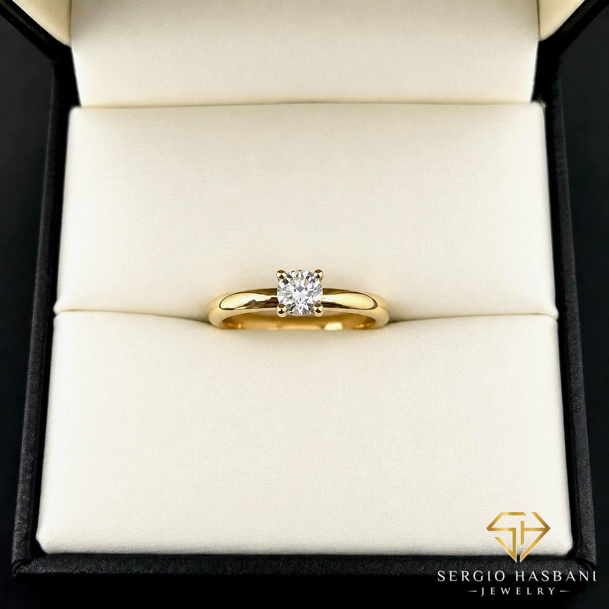 18K 0.25CT SOLITAIRE Lab Diamond Ring