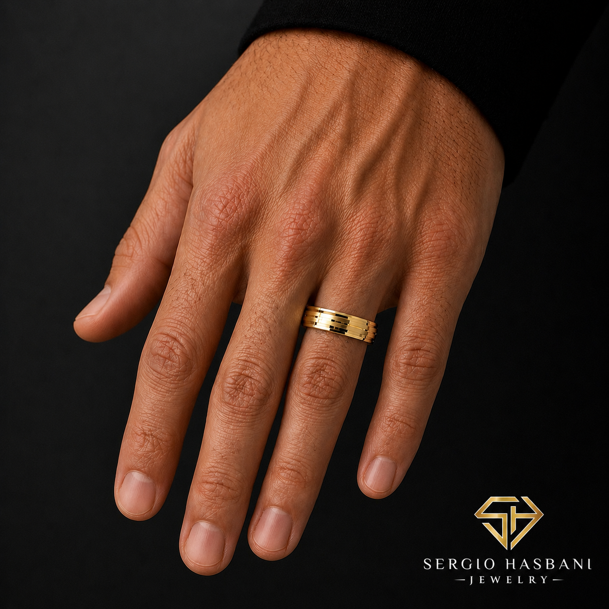 18K SOLID GHS WEDDING BAND