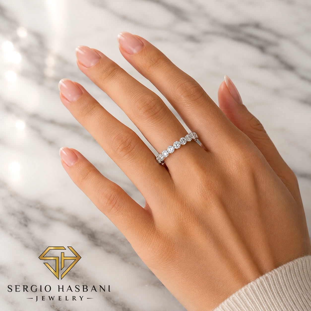 18K ORBÉE VVS Lab Diamond Eternity Ring