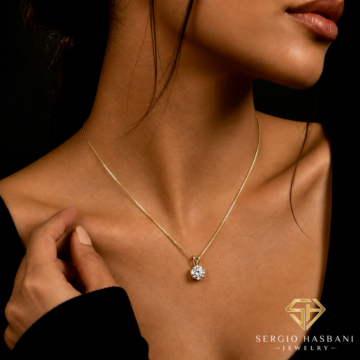 10K 1.00CT VS1 SOLITAIRE Lab Diamond Necklace